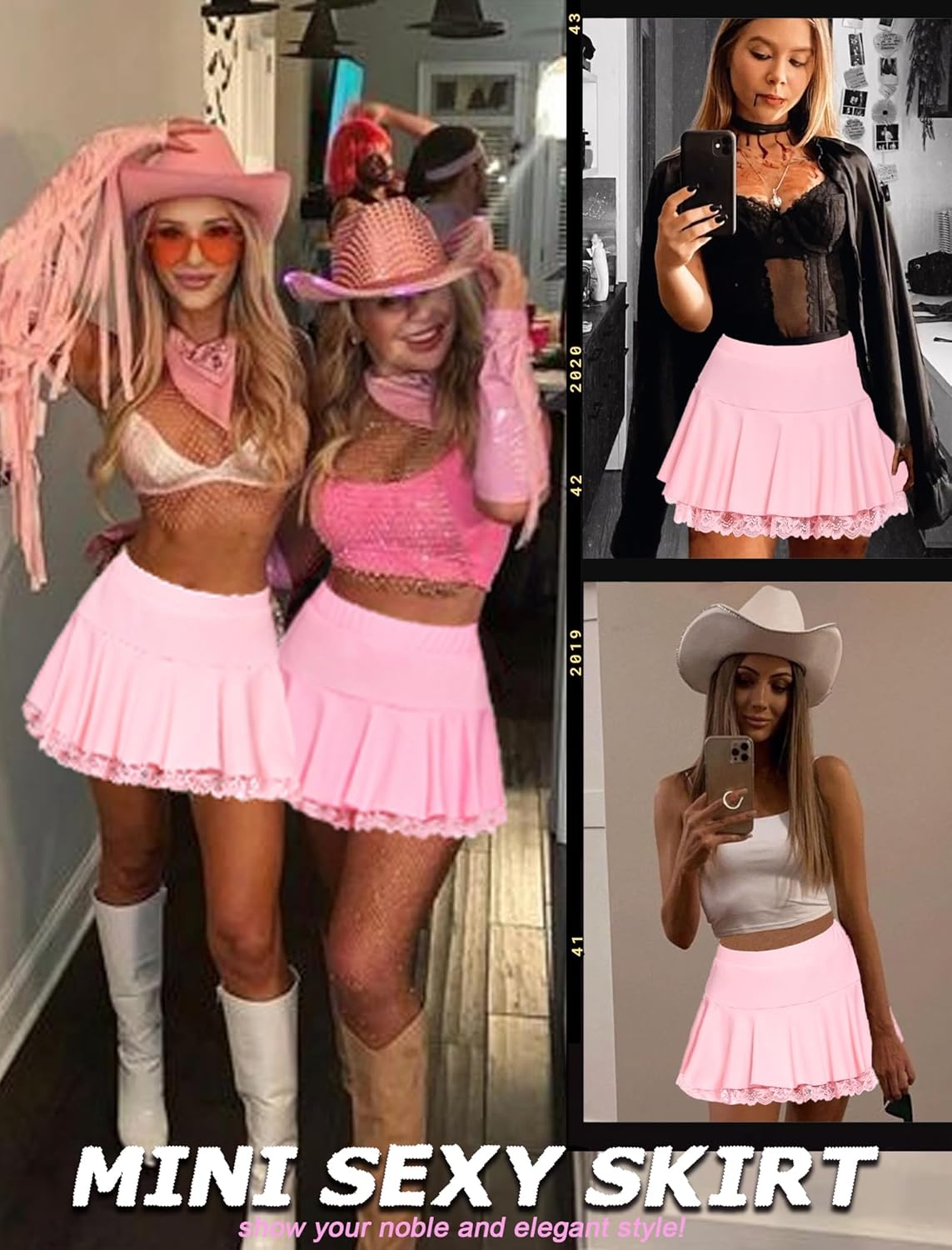 Avidlove Women Pleated Mini Skirt Sexy Lace Ruffle Solid Skirt Lingerie Short Skirts