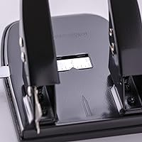 Vista 9 de Perforadora de papel estándar de 2 agujeros, capacidad de 30 hojas, negro (90079)