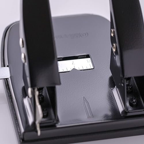 Miniatura 9 de Perforadora de papel estándar de 2 agujeros, capacidad de 30 hojas, negro (90079)