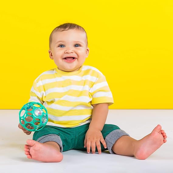 Bright Starts Oball Shaker Rattle Toy & Baby Ball Set, Ages Newborn and Up