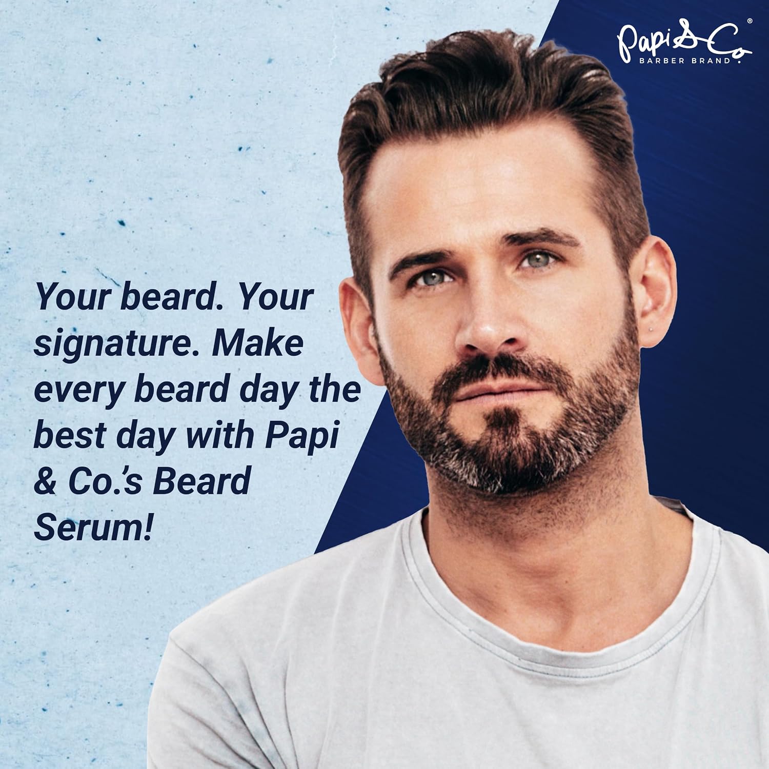 PAPI & CO. - Beard Serum, Beard Moisturizer for Men, Beard Conditioner with UV Protection, Beard Oil with Tea Tree, Chia, Jojoba, & Mint Oils, Beard Softener for Men, 60 mL