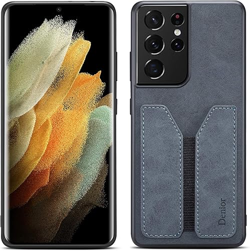 Miniatura 9 de Kowauri SM-S21 Ultra - Funda de piel sintética para Galaxy S21 Ultra con ranura para tarjeta de crédito, funda protectora ultra delgada para Samsung