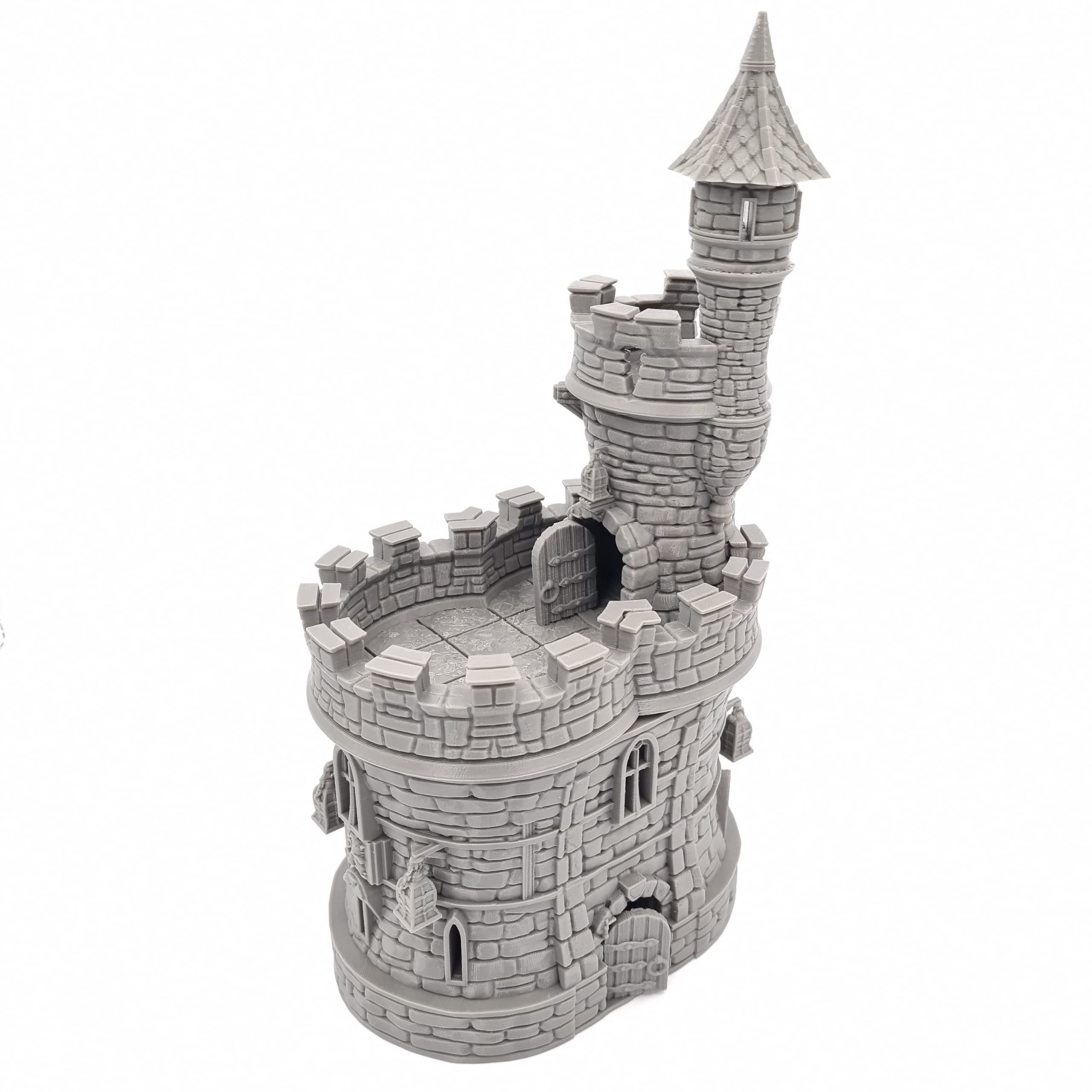 QP3D - Castillo de Barbican Gate House - Paisaje de terreno de fantasía para mesa y RPG 28-32 mm, miniaturas de juego de guerra DnD D&D, impreso en 3D y pintable (clásico)