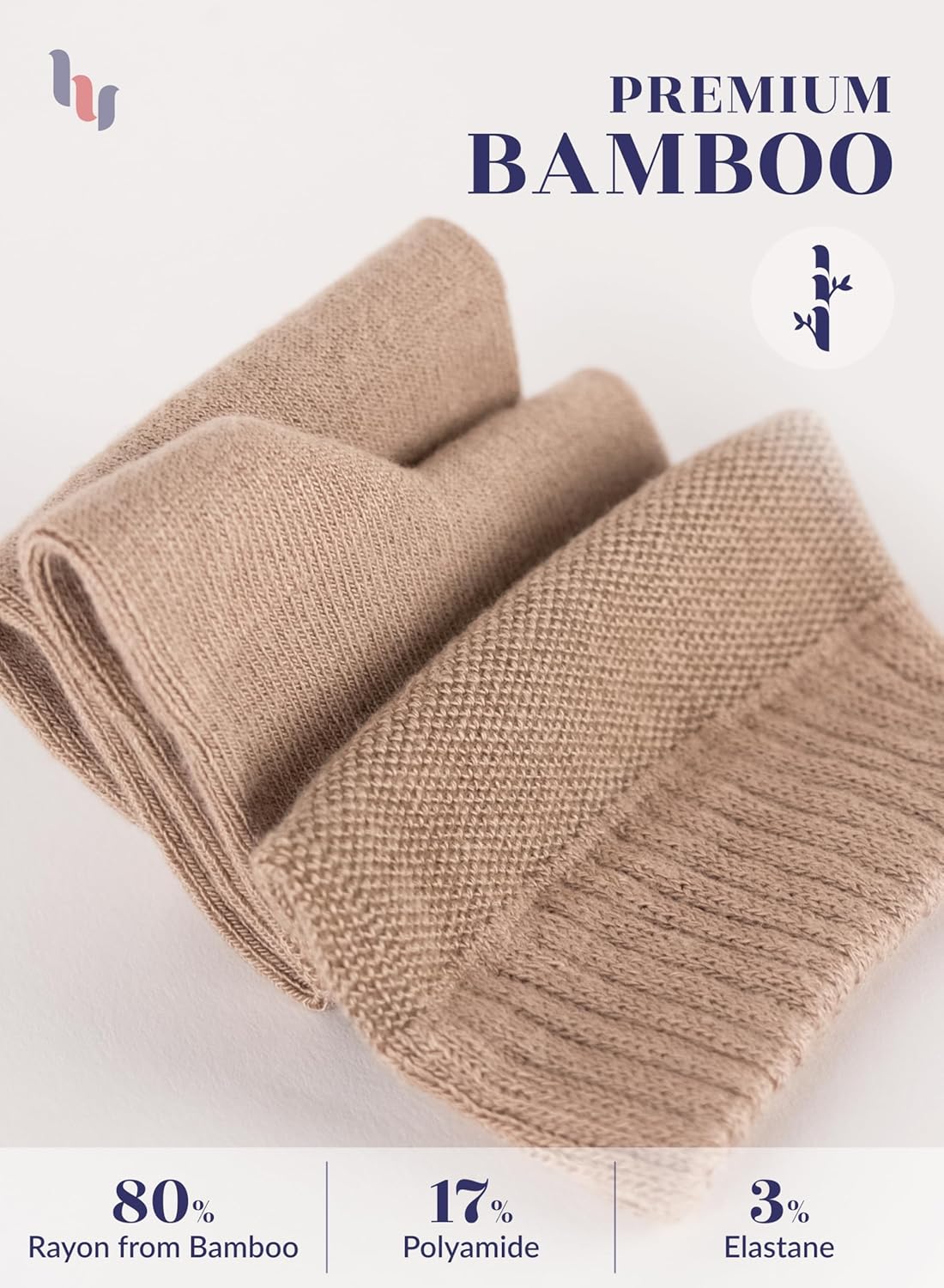 Hugh Ugoli Diabetic Socks for Women Rayon Derived from Bamboo, Soft, Ankle, Thin, Wide, Loose, Non-Binding Top, 4-8 Pairs - Image 4