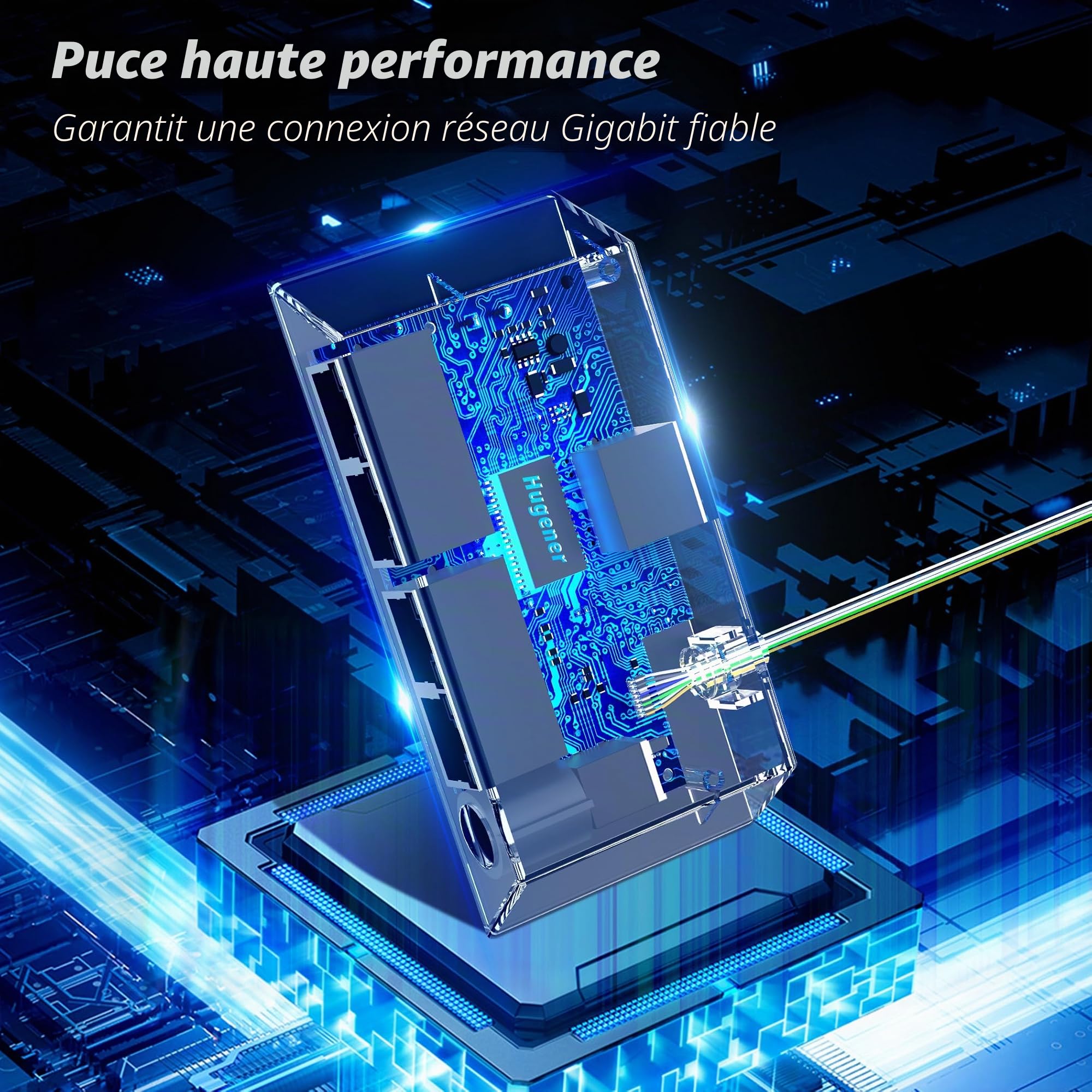 Adaptateur pour Starlink Gen 3/ Mini Ethernet réseau Externe Filaire, Adaptateur Ethernet 1 à 4 [4 appareils en réseau simultanément] – jusqu'à 1 Gbps