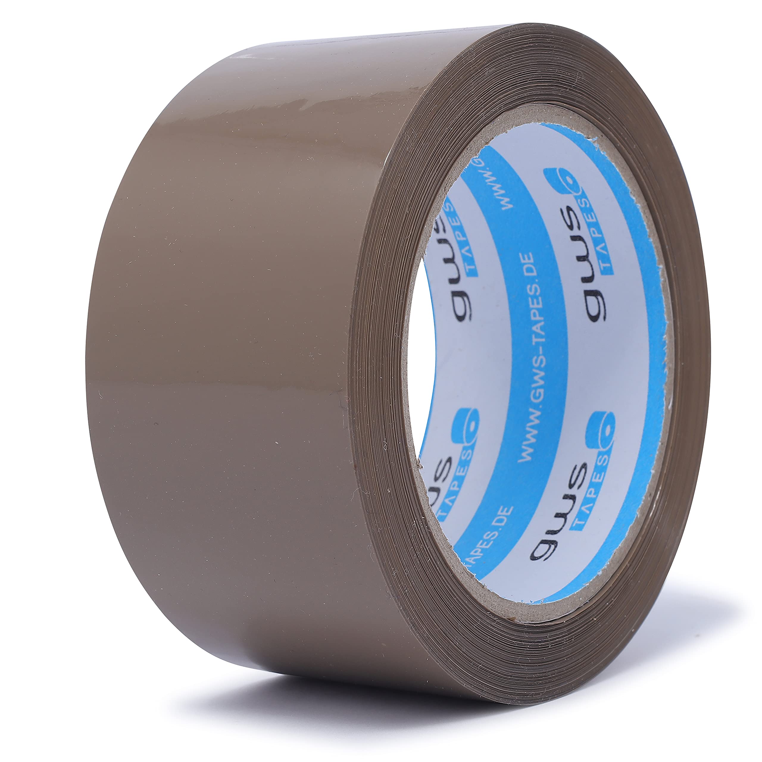 gws Cinta adhesiva de embalaje prémium de polipropileno, silenciosa, alta adherencia, 66 m de largo, 50 mm de ancho, 65 micras de grosor, color marrón, 36 rollos