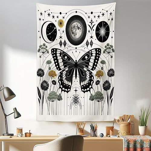 Miniatura 45 de Ambesonne Tapiz de fiesta de los años 70, caja retro en arte pop, música de baile, composición colorida impresa, para colgar en la pared para