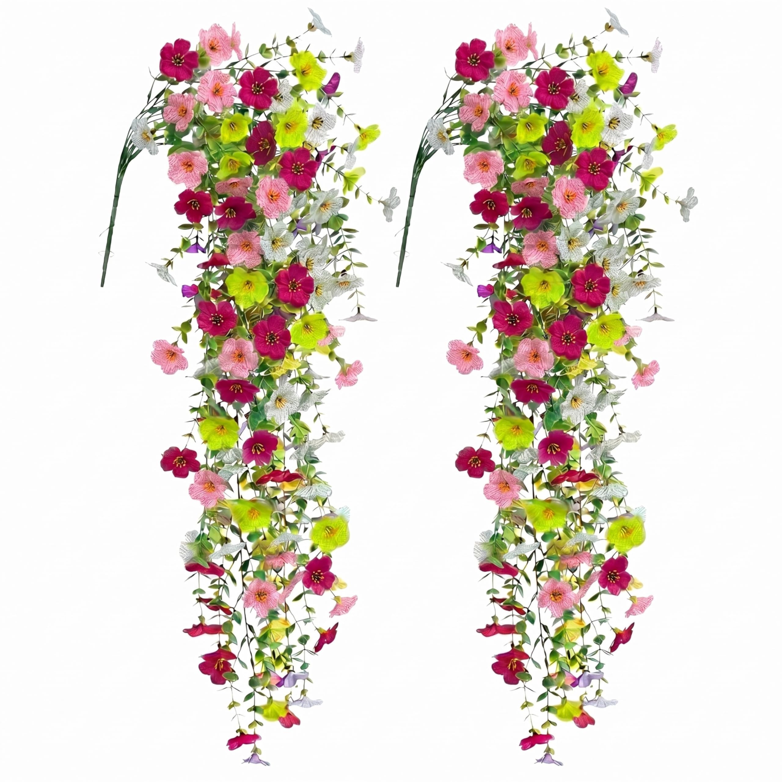 Dekorly Eucalyptus Vine with Daisy Flowers - 2 Pack -1
