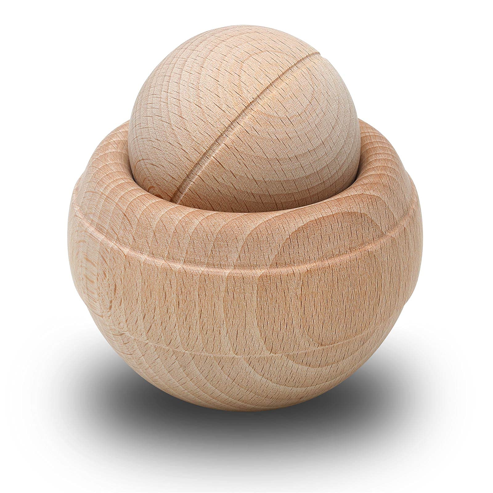Kernpower BodyRoller Massageroller timber naturbelassen und unlackiert, aus Rotbuchenholz im Jutebeutel