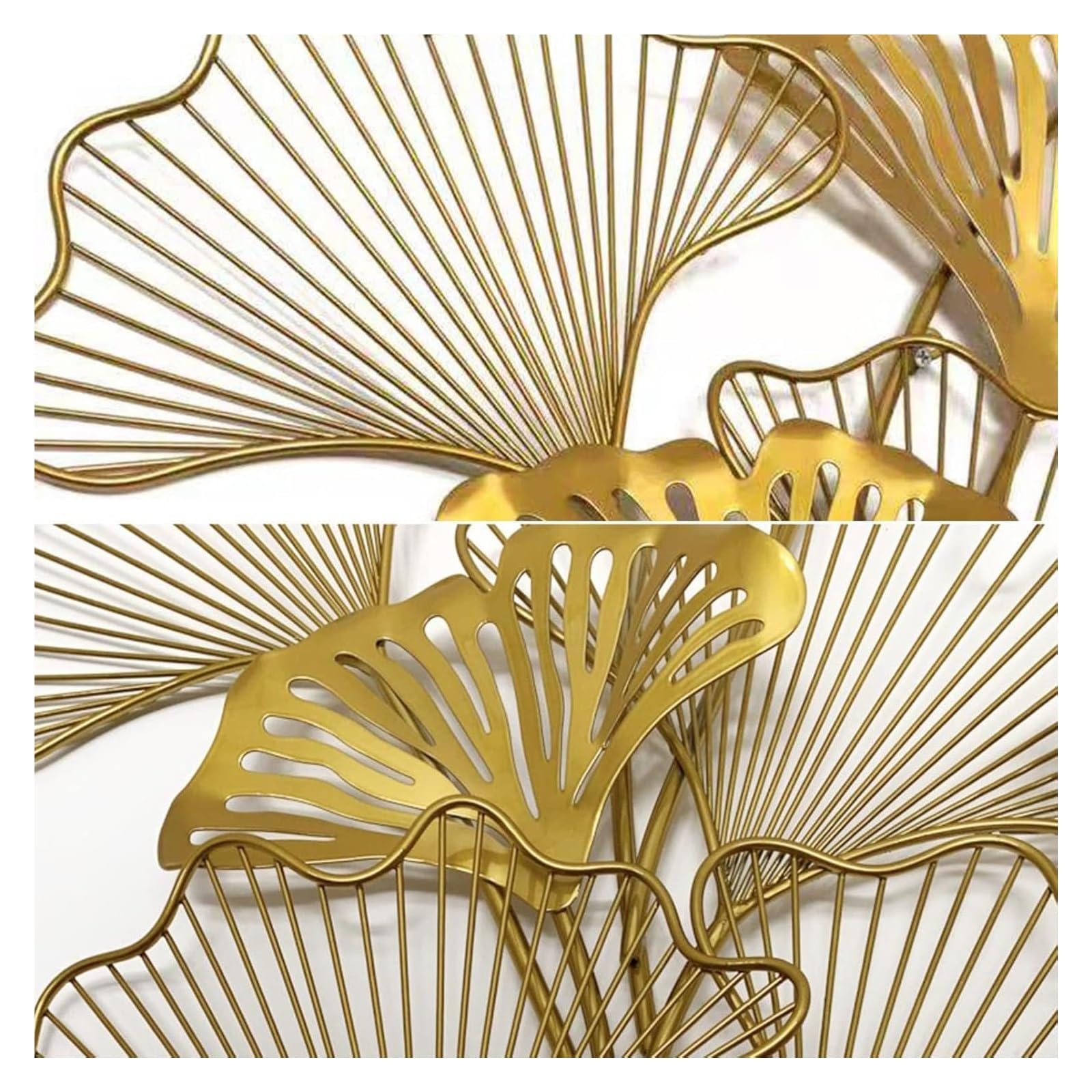 Amazon.co.jp: 金属製のイチョウの葉の壁の彫刻、イチョウの木の葉の壁