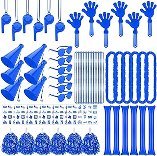 Soulchen 180 Pcs Blue Team Spirit Accessories Bulk Spirit Day Pep Rally Accessories Sporting Even...