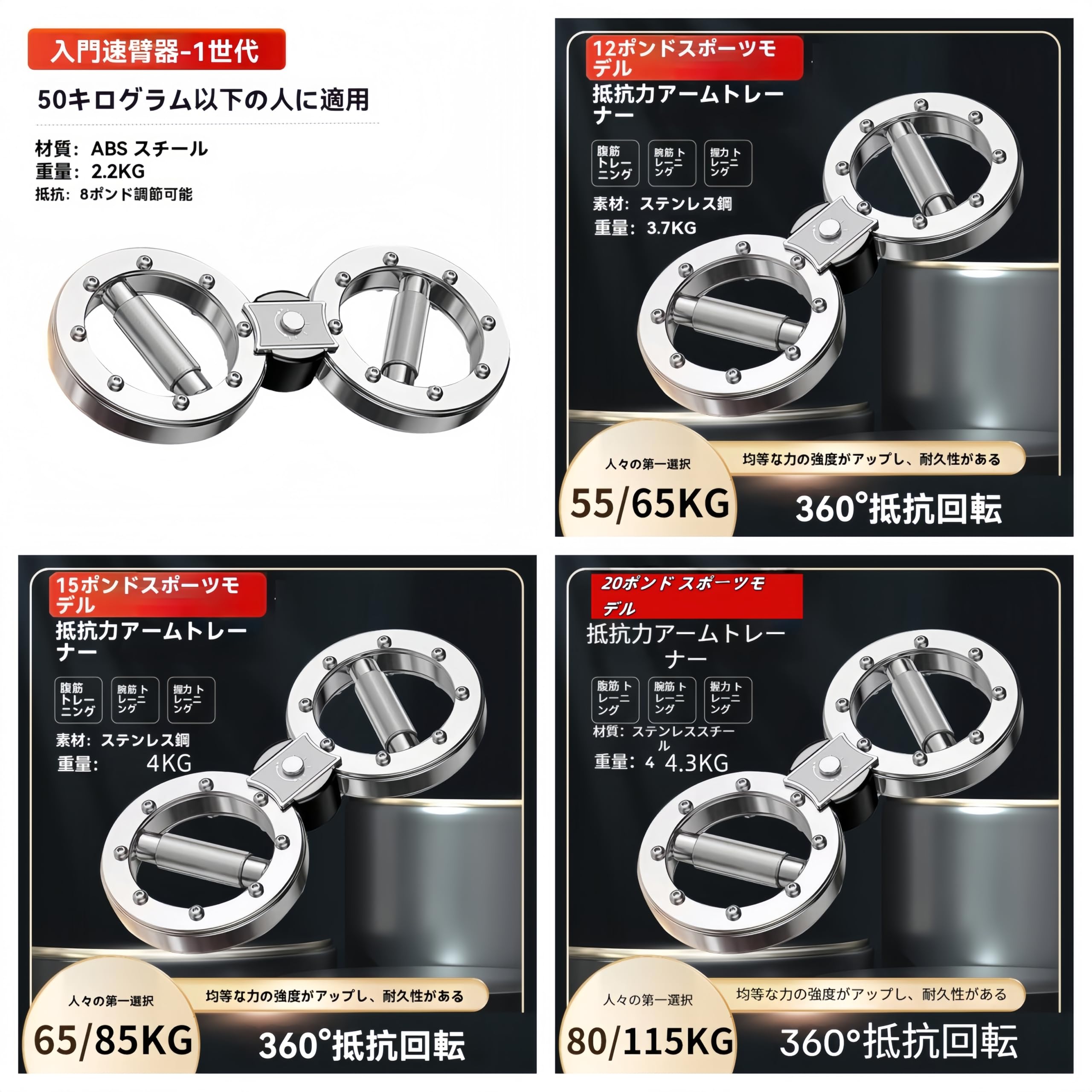 Amazon.co.jp: 【LCBXOOX】360°回転抵抗バンド マルチジム