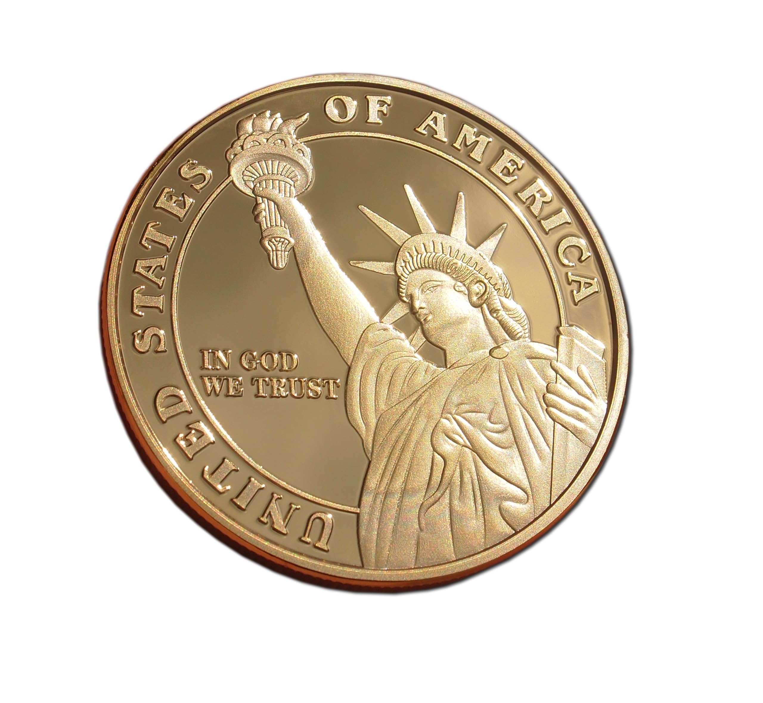 Eillwin Gold-Color Statue Of Liberty Usa American Honor Commemorative Coin Souvenir