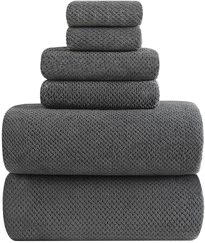 Miniatura 13 de YTYC Toallas, toallas de baño de gran tamaño de 39 x 78 pulgadas para adultos, toallas de baño de lujo, juegos extra grandes para baño, microfibra