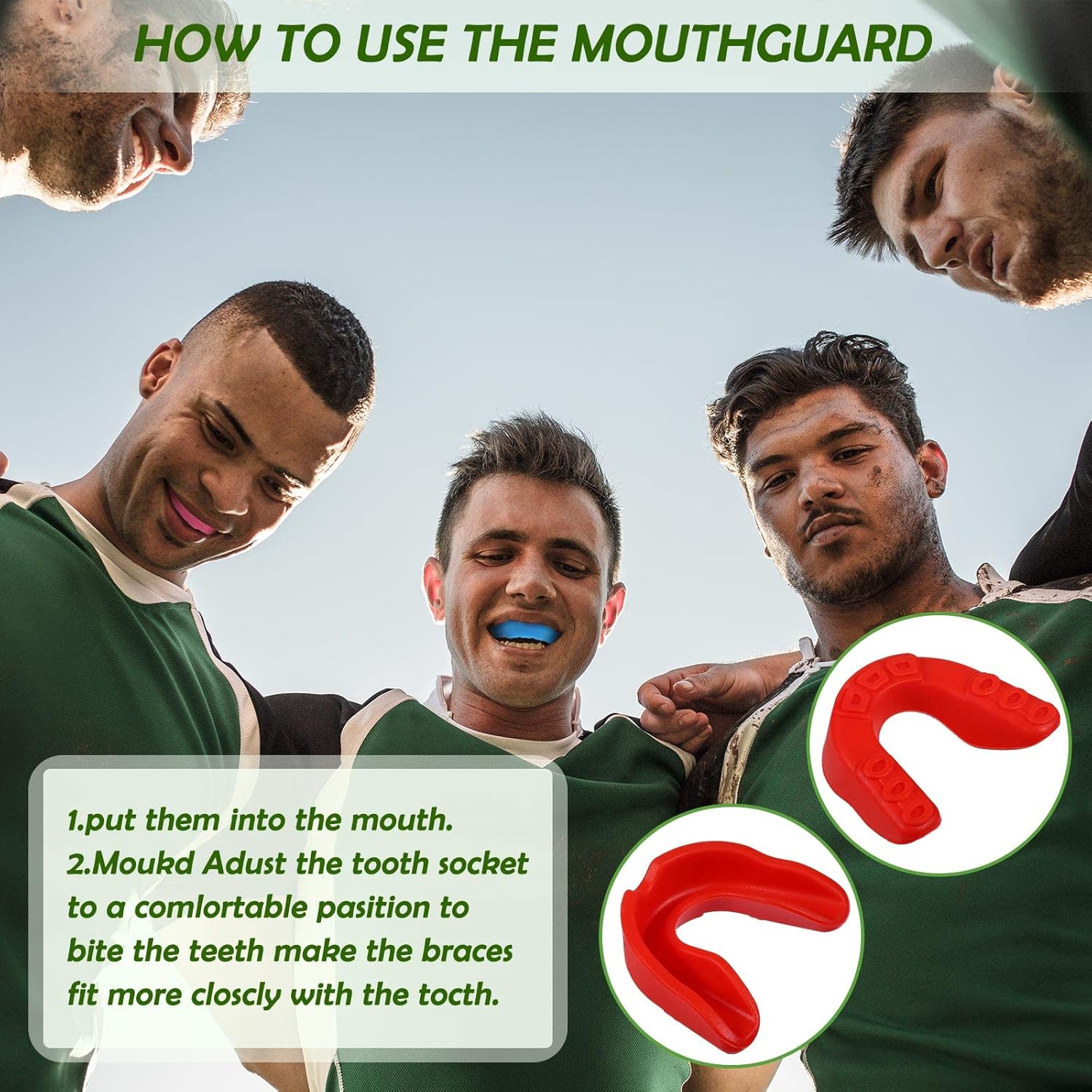 Sport Mouth Guards Mouthguard Gum Mouth Guard Teeth Armor Game Guard for Football Hockey Karate Basketball Lacrosse Boxing Basketball (50 Pcs, Multiple Color) : Sports & Outdoors