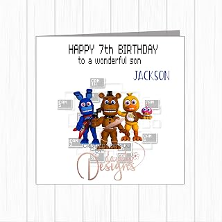 Personalised FNAF Five 5 Nights At Freddys Birthday Card Son Grandson Nephew Bro