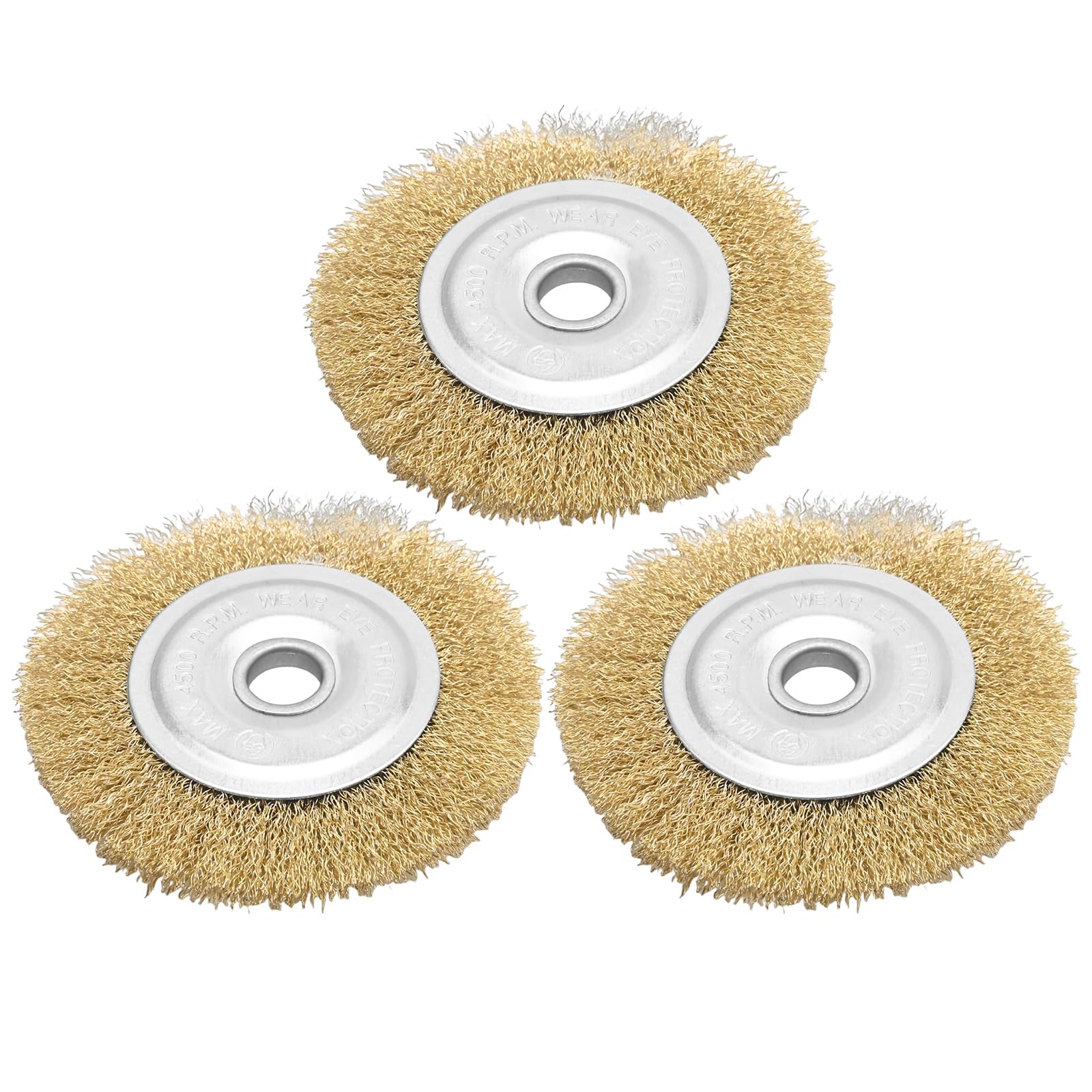 Hoypeyfiy 3 PCS Wire Brush 115x16 x10mm, Wire Wheel Brush with Arbor Hole, Replacement for Ryobi Patio Cleaner RY18PCA-0 OPC1800 OPC1815