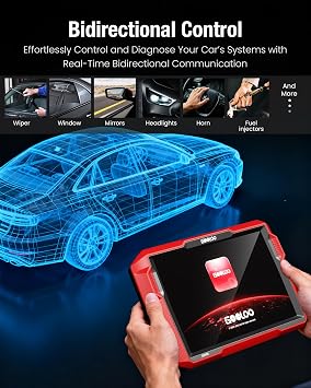 GOOLOO DS900 OBD2 Scanner Diagnostic Tool, Full System Bidirectional Scan Tool, 8 Bluetooth Car Scanner with Active Test, Check Engine Code Reader Diagnostic Scanner for All Vehicles, FCA 11 OS