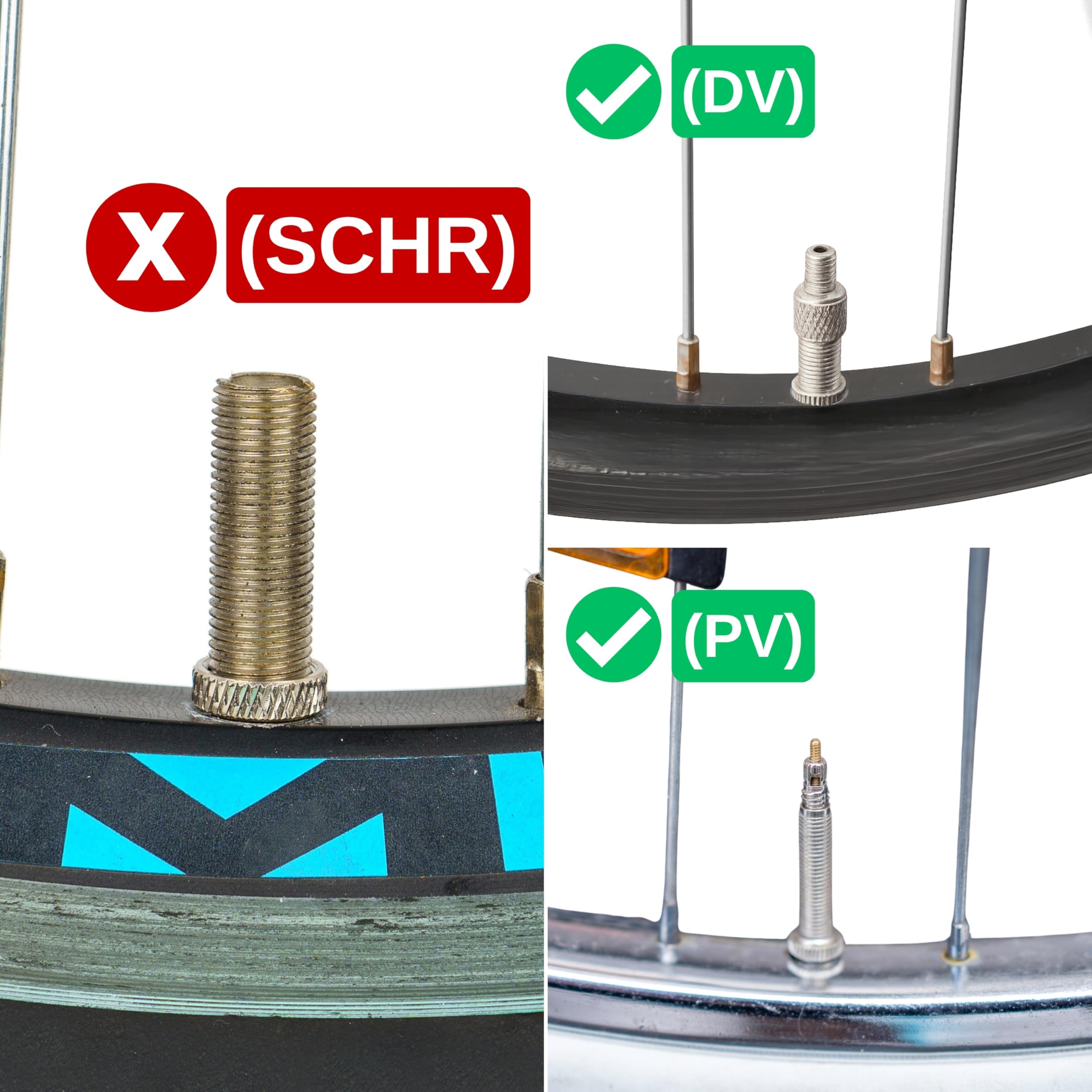 Adattatore valvola per bicicletta 4 pezzi per valvola flash Presta auto DV SV AV pompa aria pavimento mano tubo