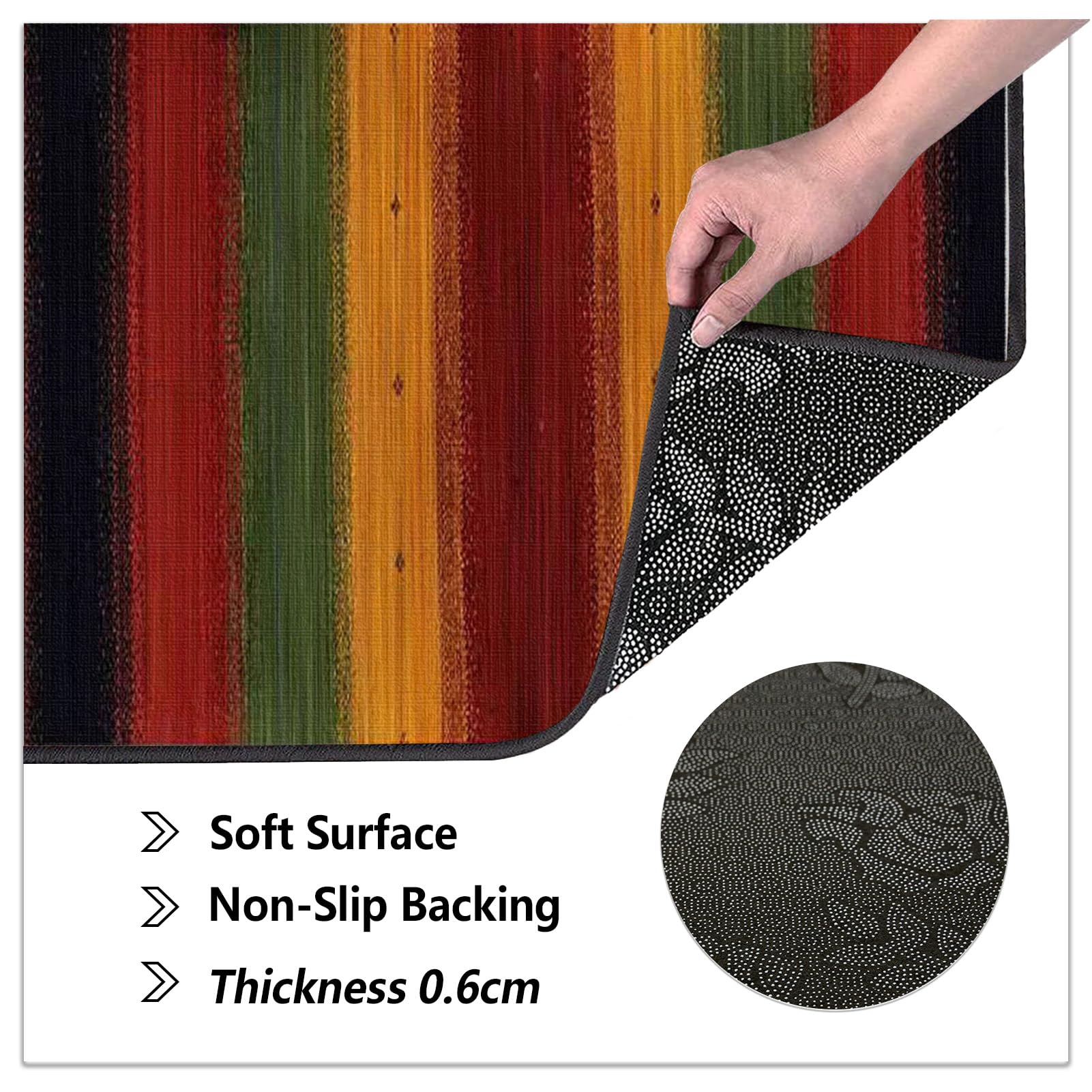 Teppich Läufer Flur Lang Küchenläufer 120 x 450 cm Teppichläufer für Küche Wohnraum Bettvorleger Schlafzimmer Küchenteppich Waschbar rutschfest Schmutzfangmatte Flurteppich auf Maß Meterware