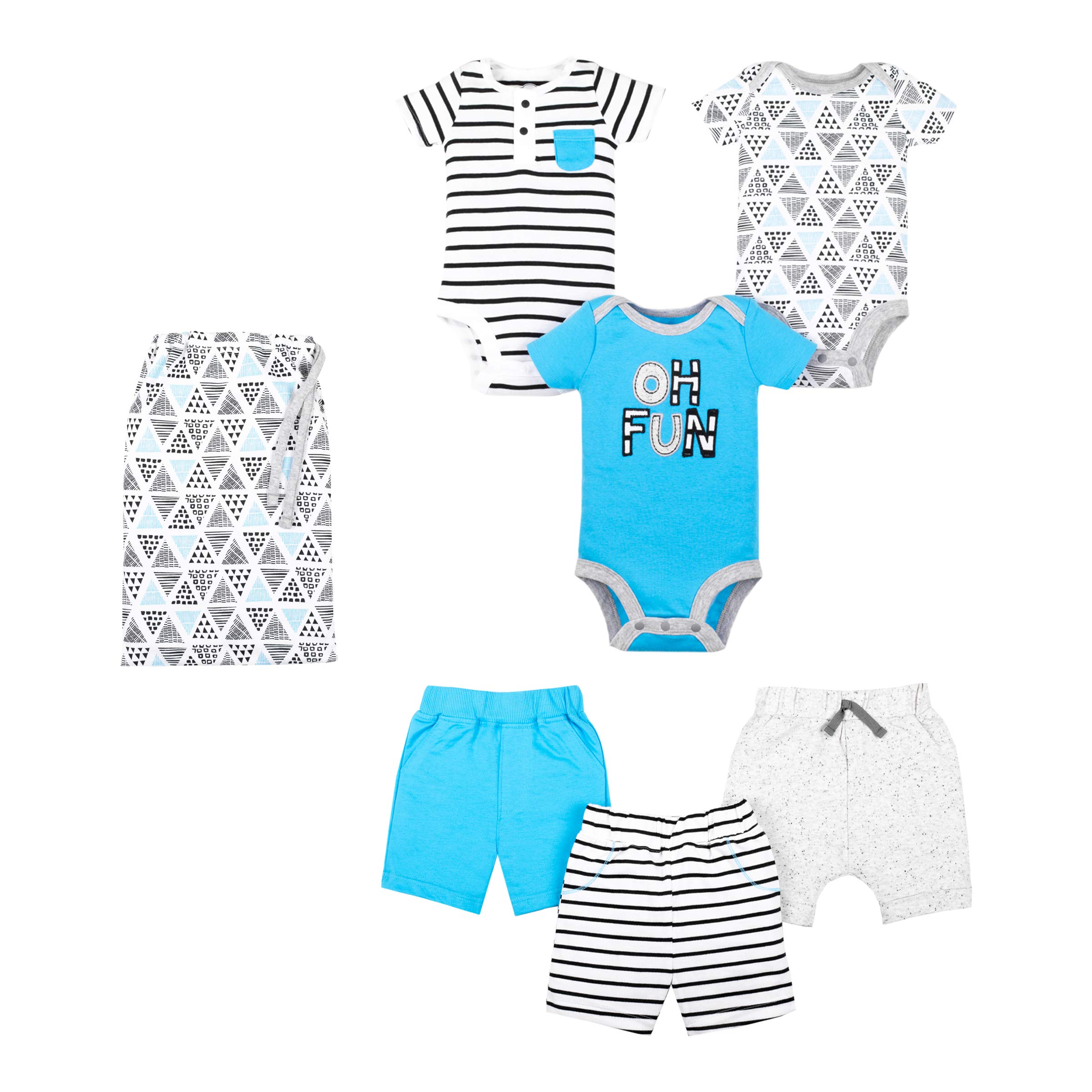 Lamazebaby-boys 6 Piece Mix & Match Gift Set in a BagPants Set
