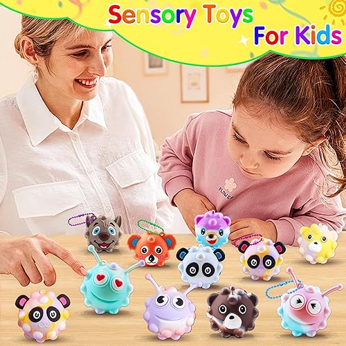 Miniatura 4 de Recuerdos de fiesta para niños, bolas de animales 3D, juguetes antiestrés, regalos de cumpleaños, rellenos de bolsas de regalos, rellenos de piñata,