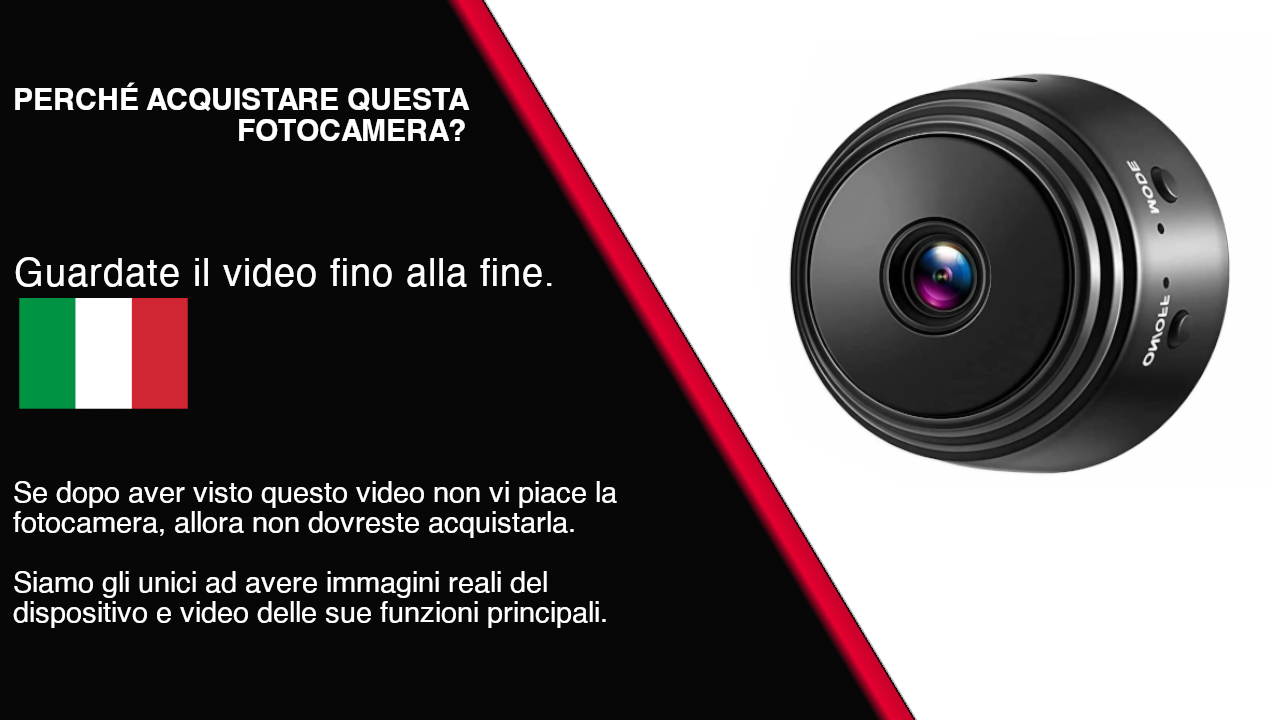 Mini telecamera di sicurezza wireless 1080p HD per interni con rilevamento del movimento tramite visione notturna a infrarossi integrata per la sorveg | Leroy Merlin