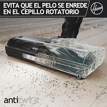 Hoover HF1 Plus Aspiradora sin Cable con Modo Turbo, Boquilla Multifuncional y Cepillo Antienredos, 45 min de Autonomía, Park&Go, Luces LED, Herramienta para Mascotas HF1P10P5