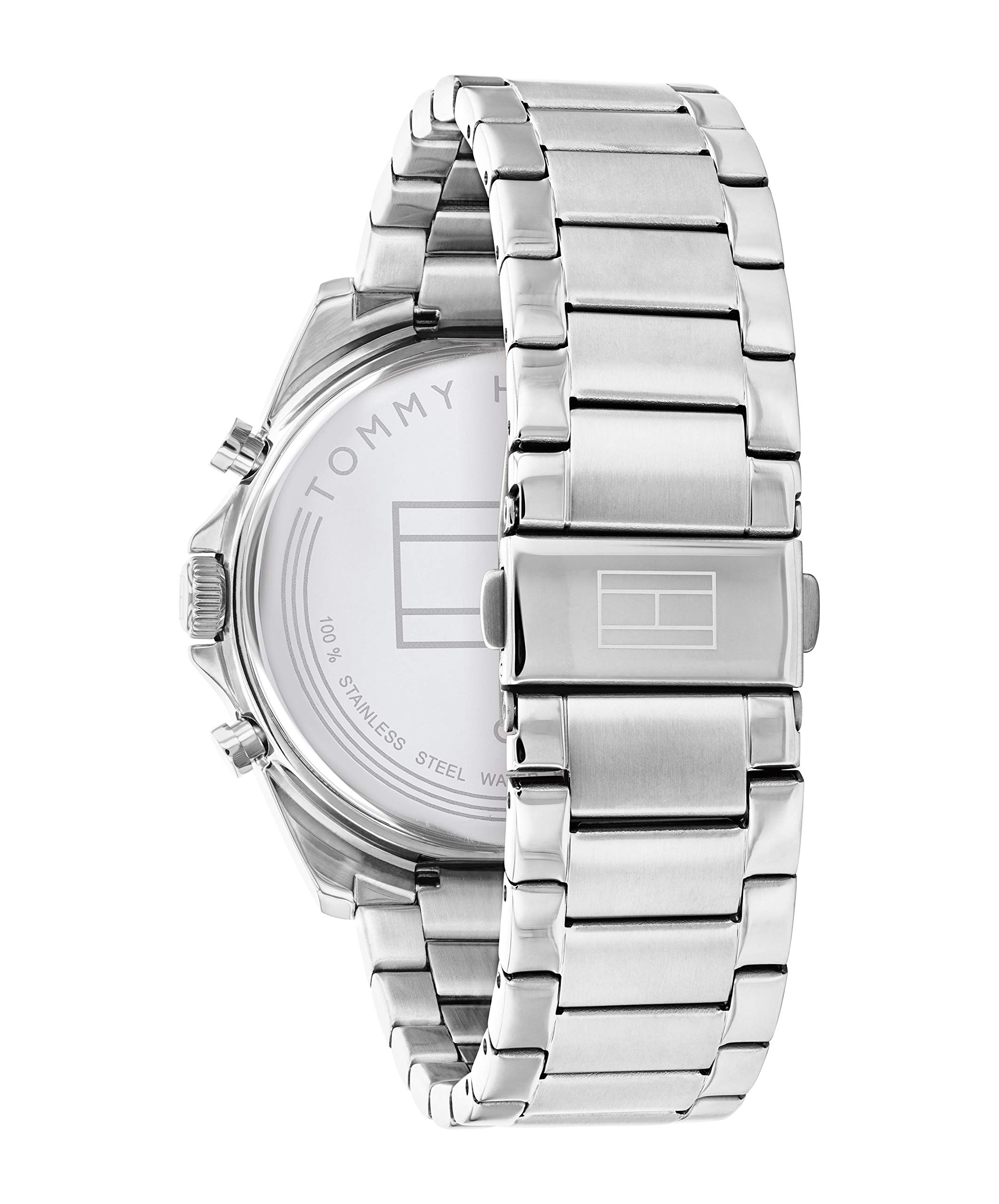 Tommy Hilfiger Men's Watch – Quartz Multifunction, 44 mm Stainless Steel Case, Skeleton Dial, Link Bracelet – Dress Watch for Men