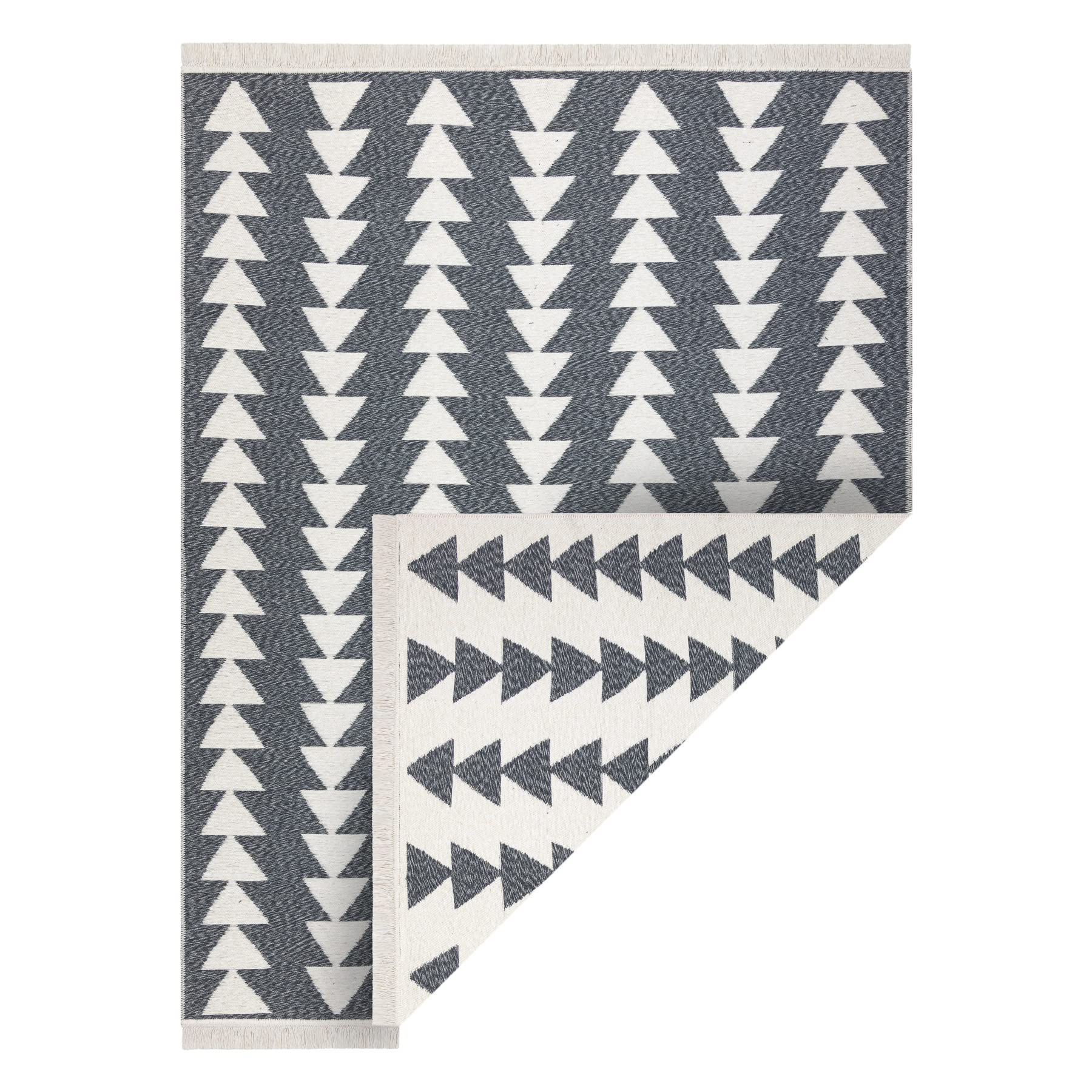 Tapis à double face en coton avec franges pour réchauffer une chambre