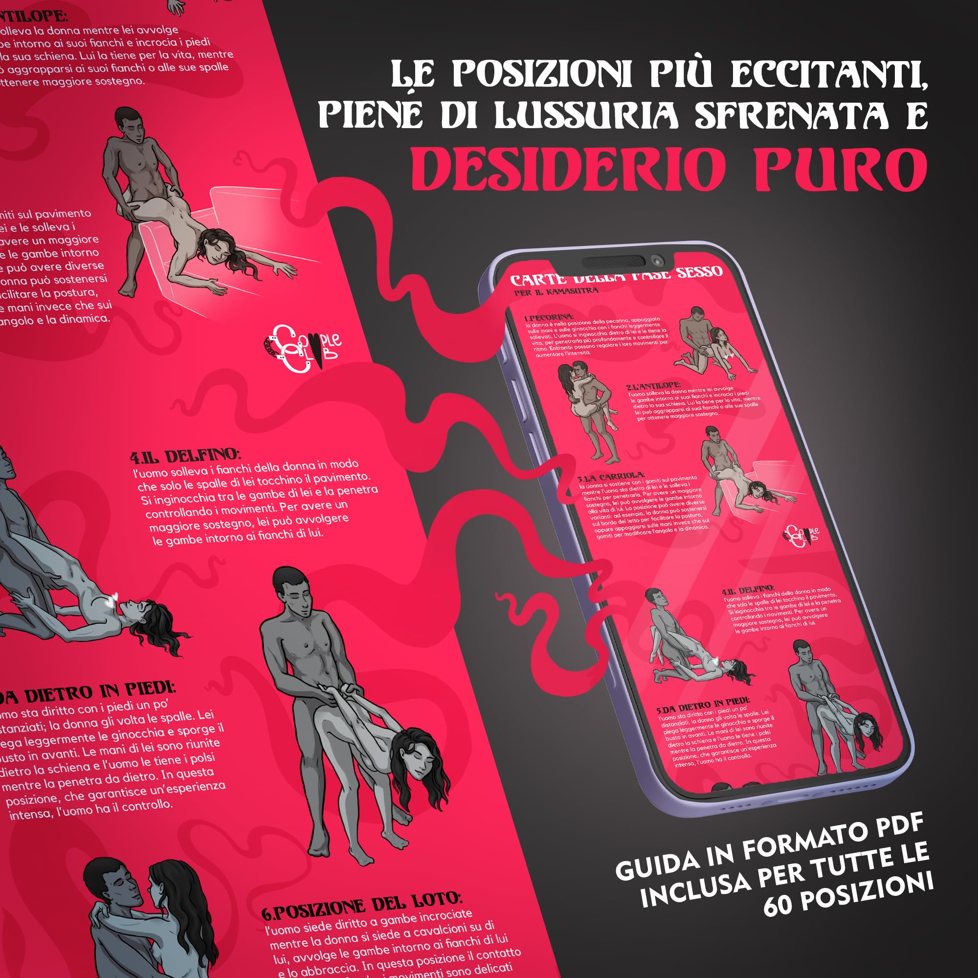 Kamasutra - Giochi Erotiici Coppie, Giochi Erotici Sessuali Hot Per Coppie, Regalo Coppia, Giochi Da Tavolo Sexy, Gioco Erotico Sessuale Hard, Carte Per Adulti Da Letto Hot, Sesso Sex Toys Intimi
