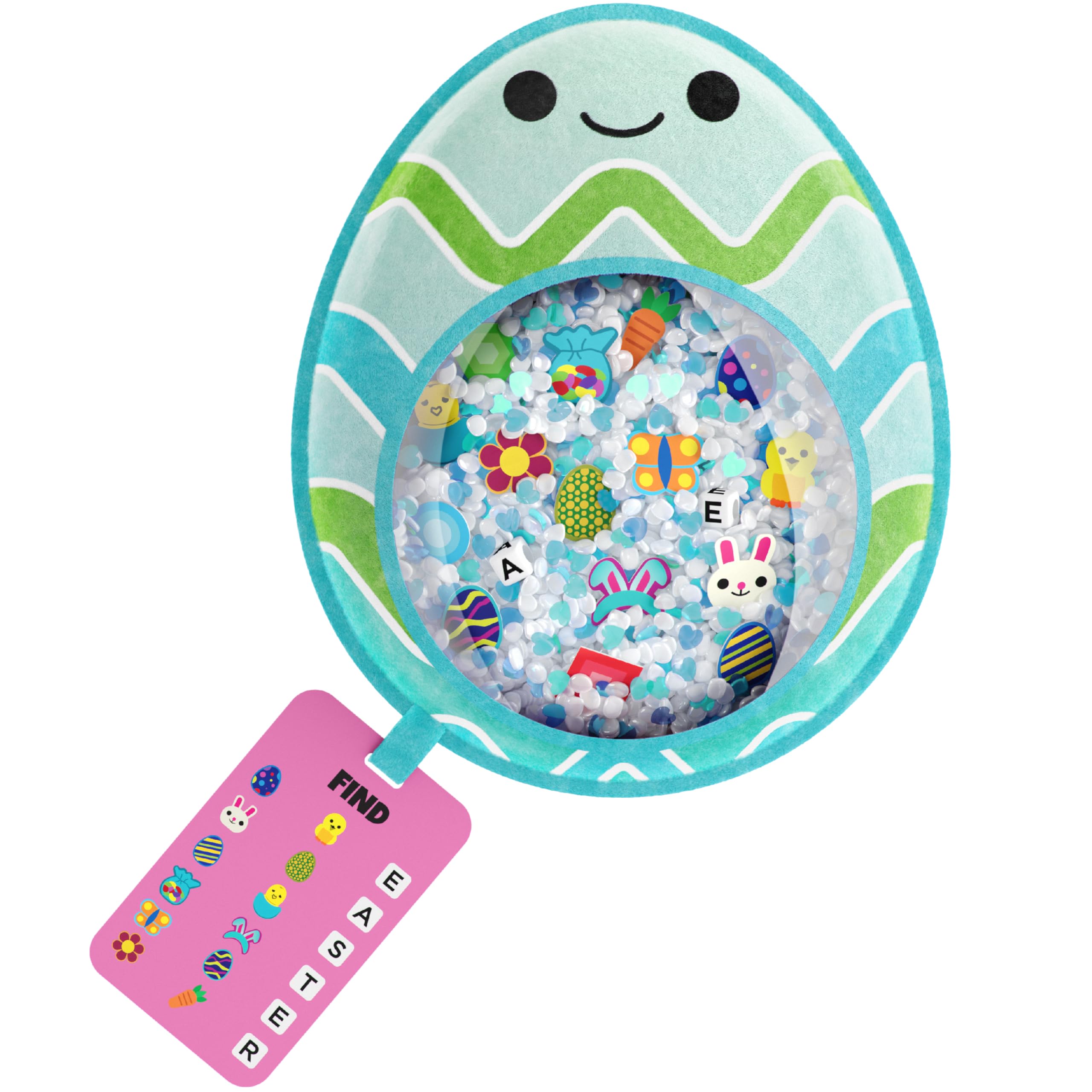 Vango BIZYBOO Easter Egg Busy Bag Scavenger Hunt - Hidden Object Search Sensory Matching Game for Kids 2 and Up (Green)