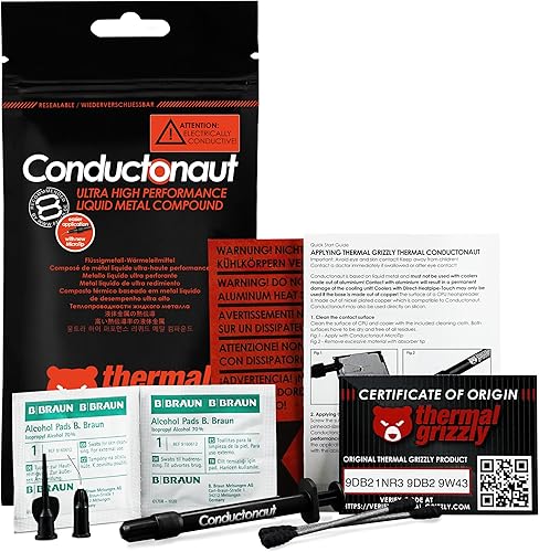 Miniatura 7 de Pasta grasa Thermal Grizzly conductonaut Thermal, 0.04 oz