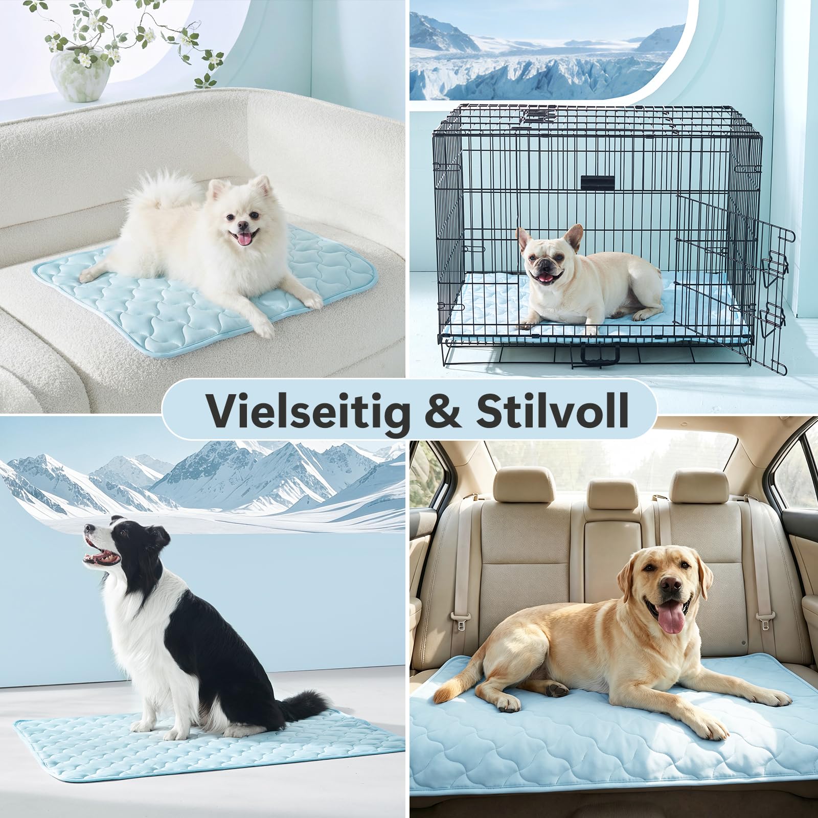 JOEJOY - Materasso refrigerante per cani, materasso auto-raffreddante per cani, cuscino refrigerante estivo per cani, resistente, materasso refrigerante portatile per cani, adatto per il lavaggio in