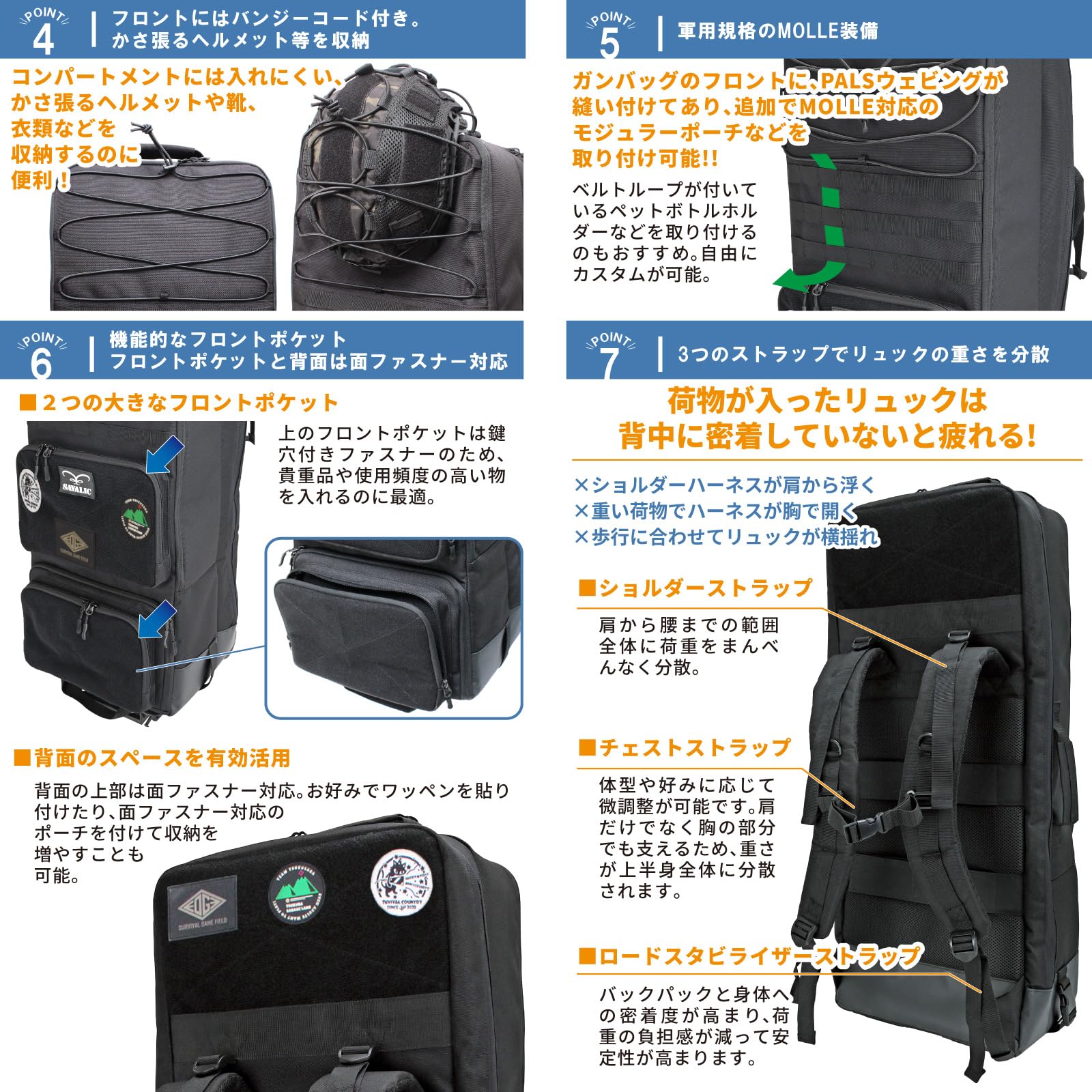 Amazon.co.jp: SAVALIC ガンケース リュック TYPE83 2丁収納 サバゲー