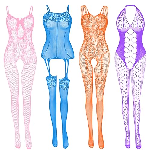 Fishnet Lingerie for Women Fishnet Bodysuit Lace Bodysuits Sexy Babydoll Nightwear