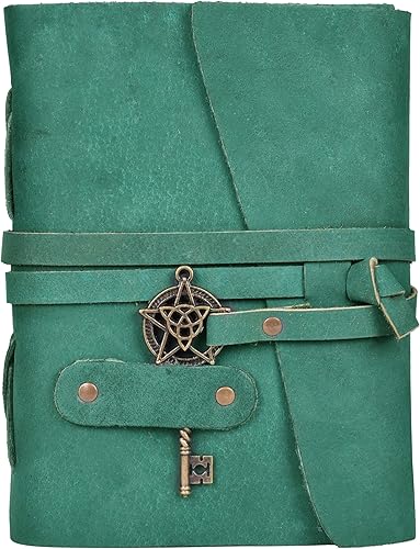 Miniatura 10 de LEATHER VILLAGE Diario vintage encuadernado en cuero para mujeres y hombres, 7 x 5 pulgadas (A7), marrón moca rústico, 200 páginas de bordes