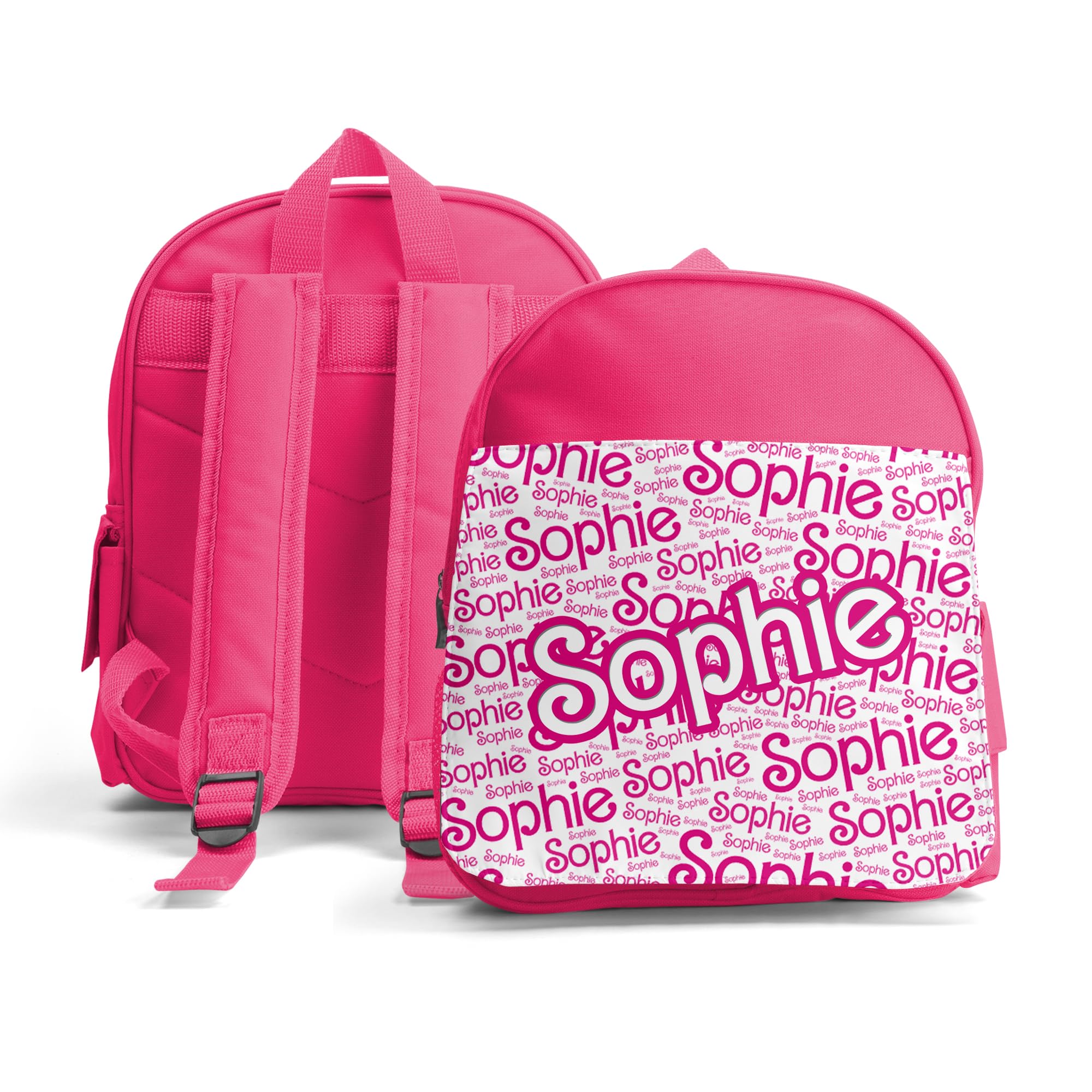 Print Maniacs Personalised Bag Backpack Barbie Inspired Pink Doll for Girls and Women Rucksack Lets go Party Merchandise Princess Dream Collection Theme Bride Lip Stick