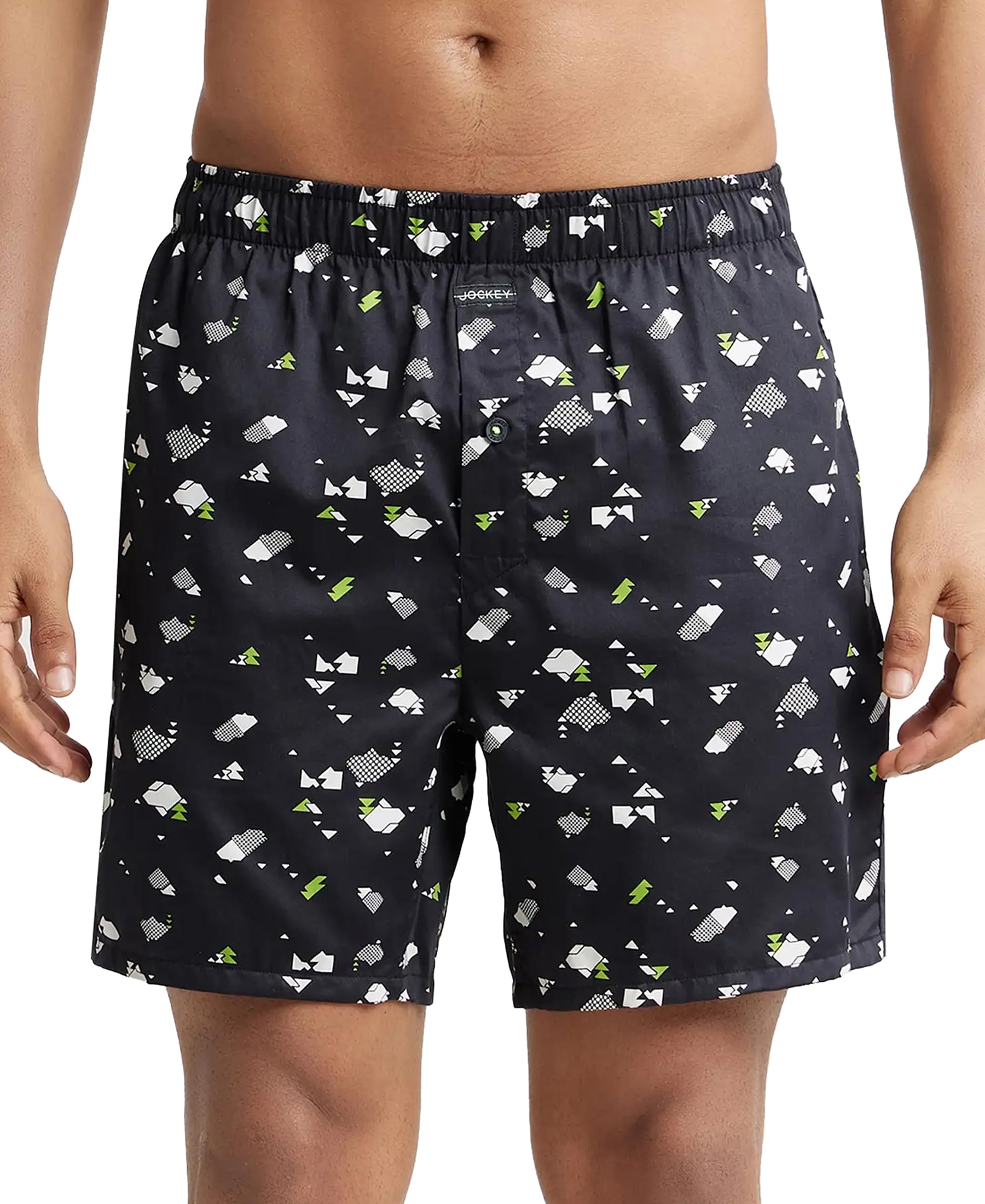 jockey NY07 Men's Super Combed Cotton Satin Weave Printed Boxer Shorts with Side Pocket-picture-37