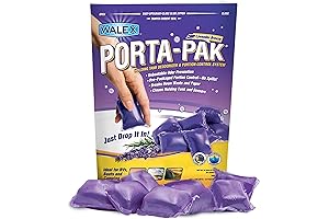 Porta-Pak 10-Pack Lavender-Scented Drop-ins - Black Cassette Toilet Cleaner Pods for Travel
