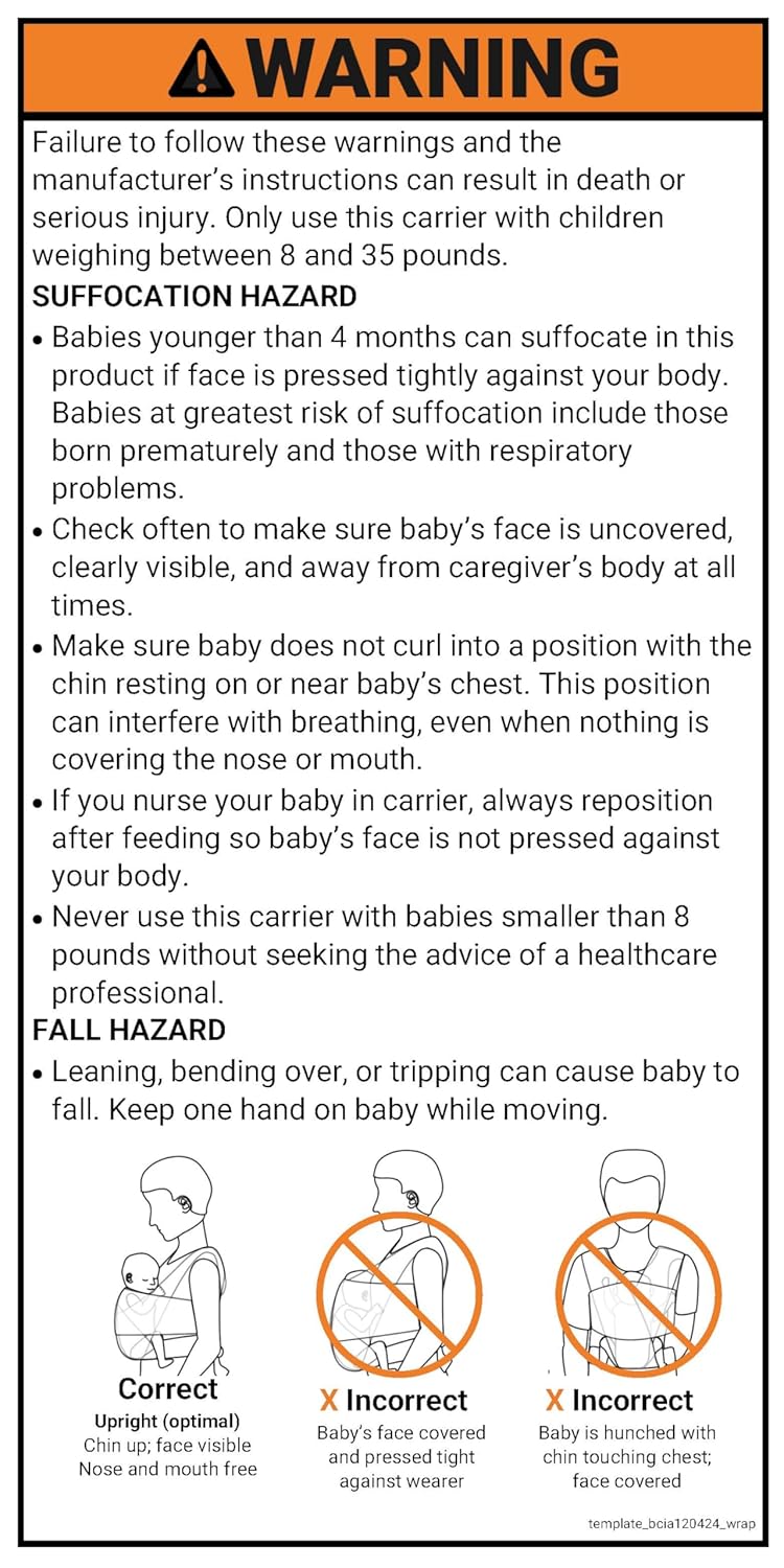 Baby Wrap Carrier Soft, Stretchy, Cotton Baby Wrap, Baby Sling, Nursing Cover Up for use with Newborn-Toddler: Evenly distributes Weight for More Comfortable Carrying (red)