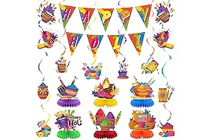 16 Pcs Holi Decorations Backdrop for Outside
