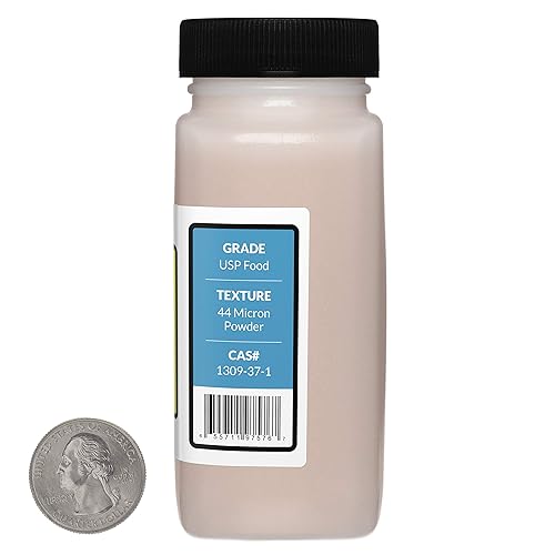 Miniatura 2 de Óxido de hierro magnético rojo y-Fe2O3 99% USP polvo de grado alimenticio 3 onzas en una botella