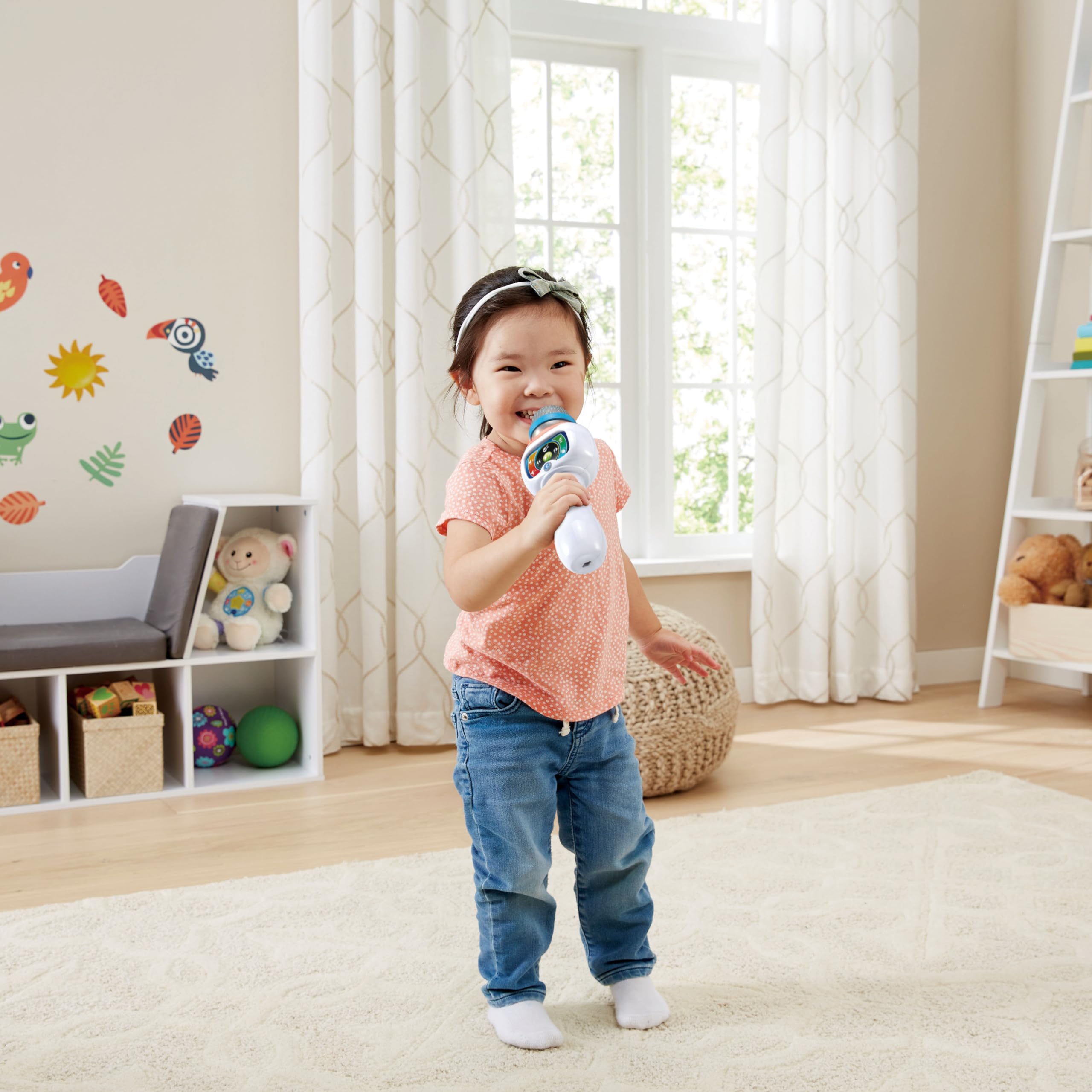 VTech - Micrófono Infantil Karaoke Canta Conmigo, Juguete para niños +2 años, Color Blanco, Versión ESP