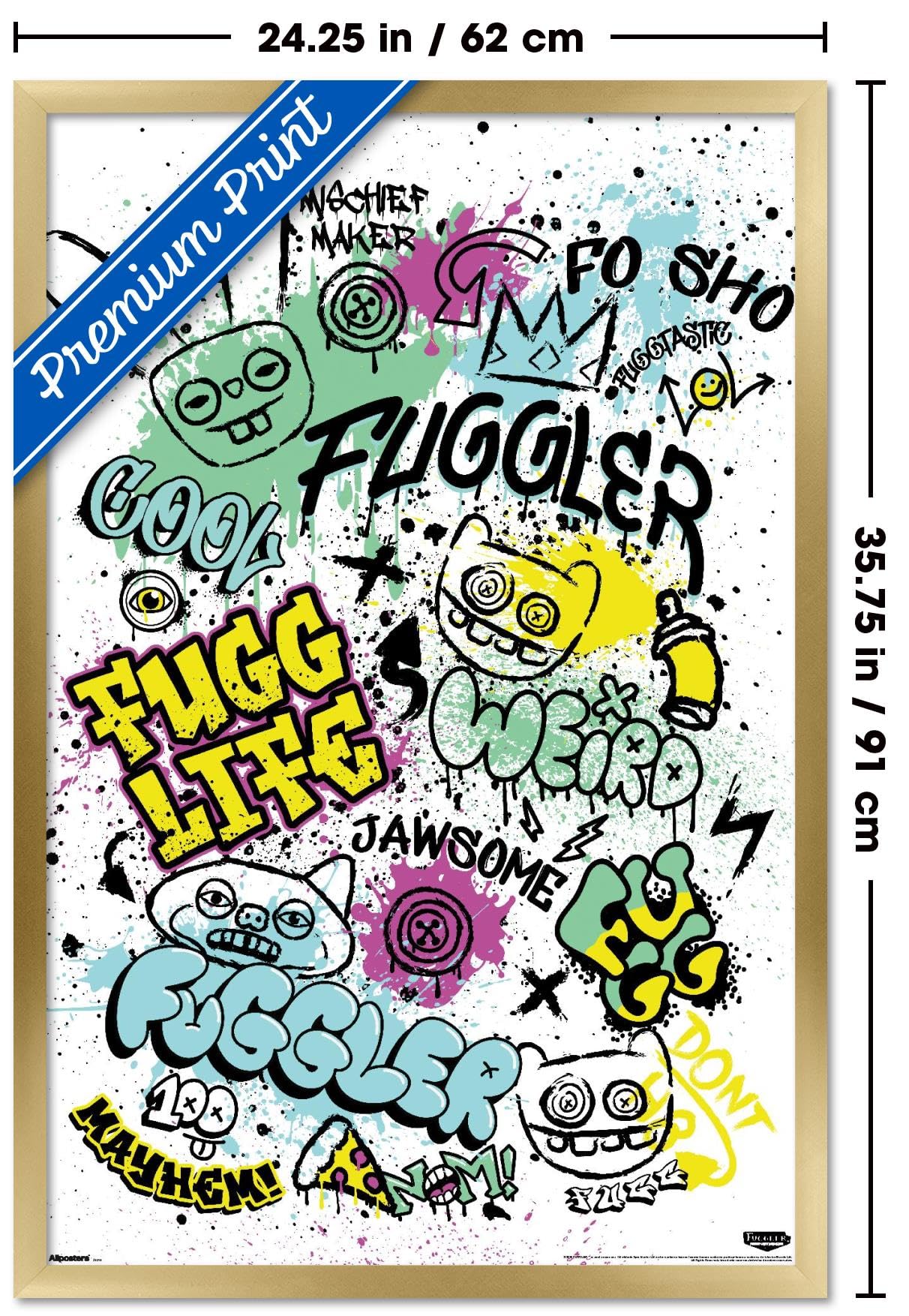 Amazon.com: Fuggler - Mayhem Graffiti Wall Poster, 34L
