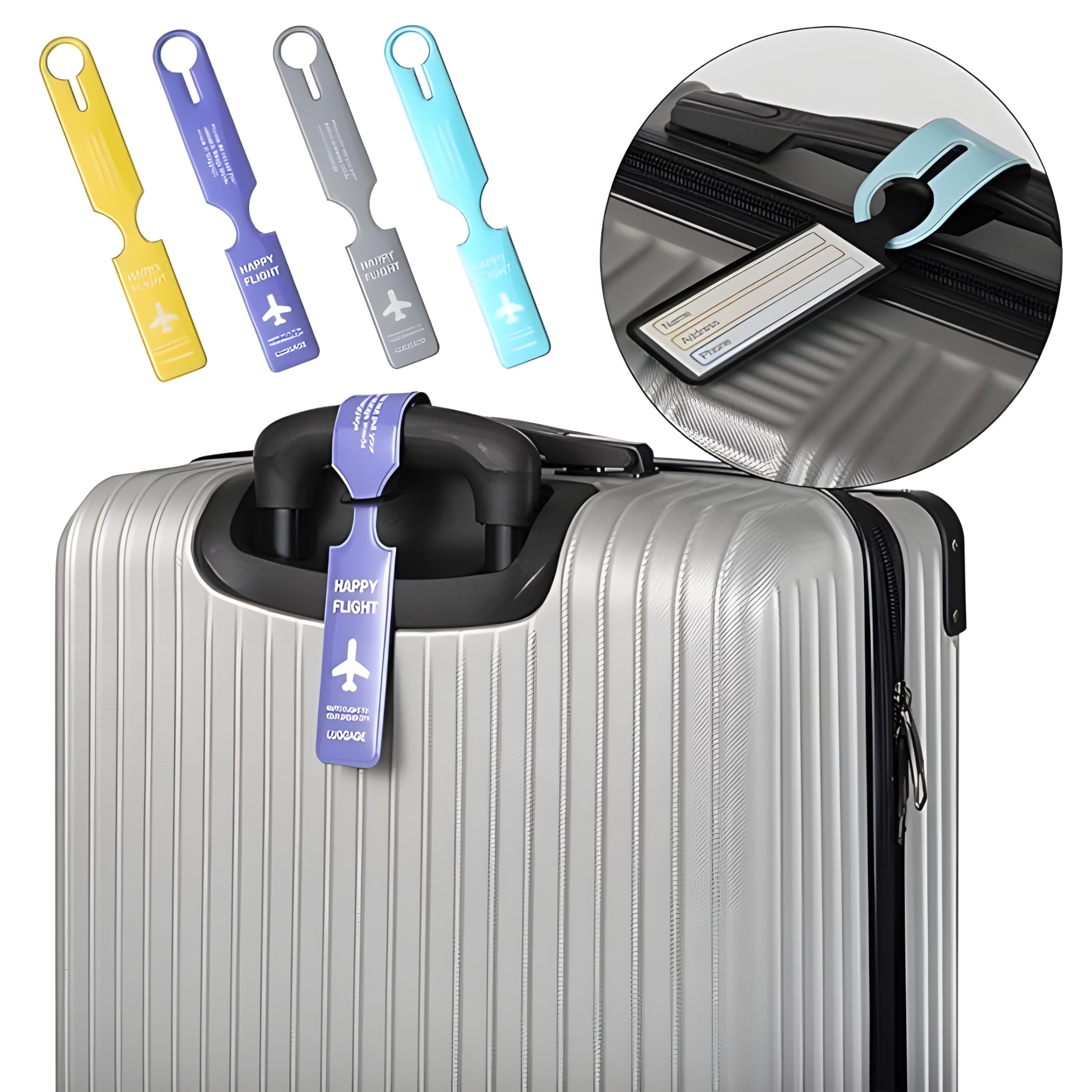 SANTALON Silicone Luggage Tag | Flexible Travel Bag Identification Tag with Name, Address & Phone Card | Silicon Strap ID Label for Suitcases, Trolley Bags, Backpacks & Duffel Bags – Multicolour (1)-image-42