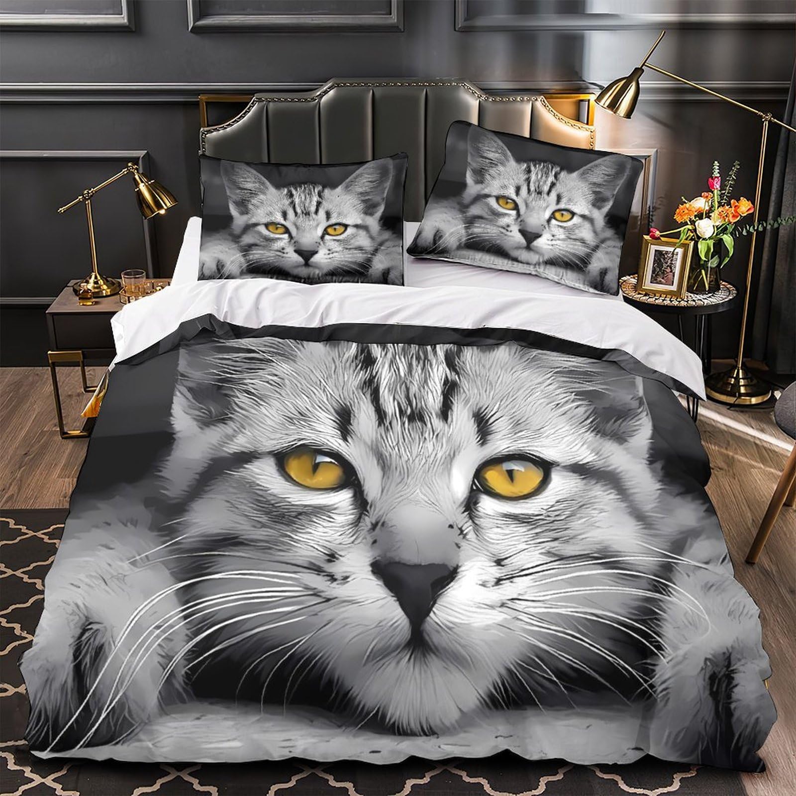Housse de couette capybara 200x200cm avec parure de lit 3D en microfibre