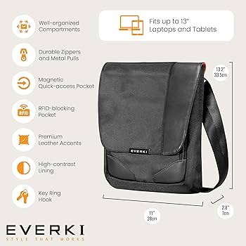 Amazon.com: EVERKI Venue X-Large Premium Mini Messenger Bag