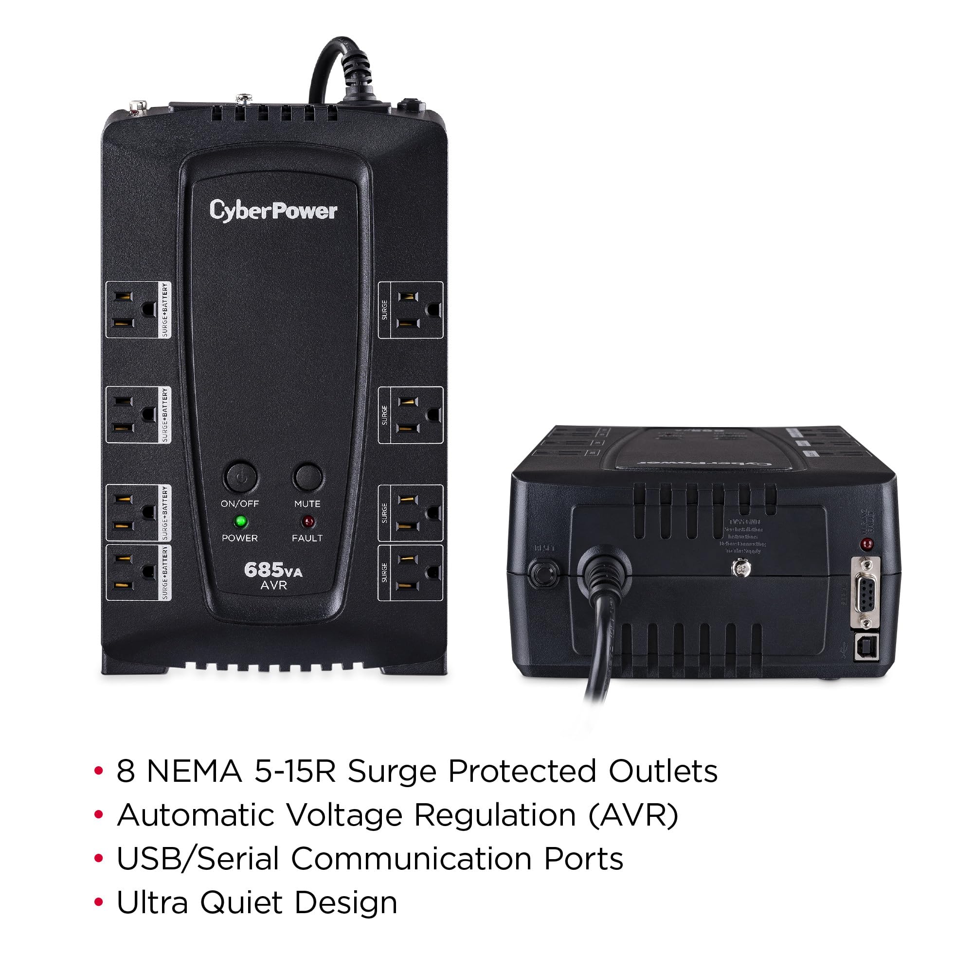 CyberPower CP685AVRG AVR UPS Battery Backup and Surge Protector product thumbnail 6