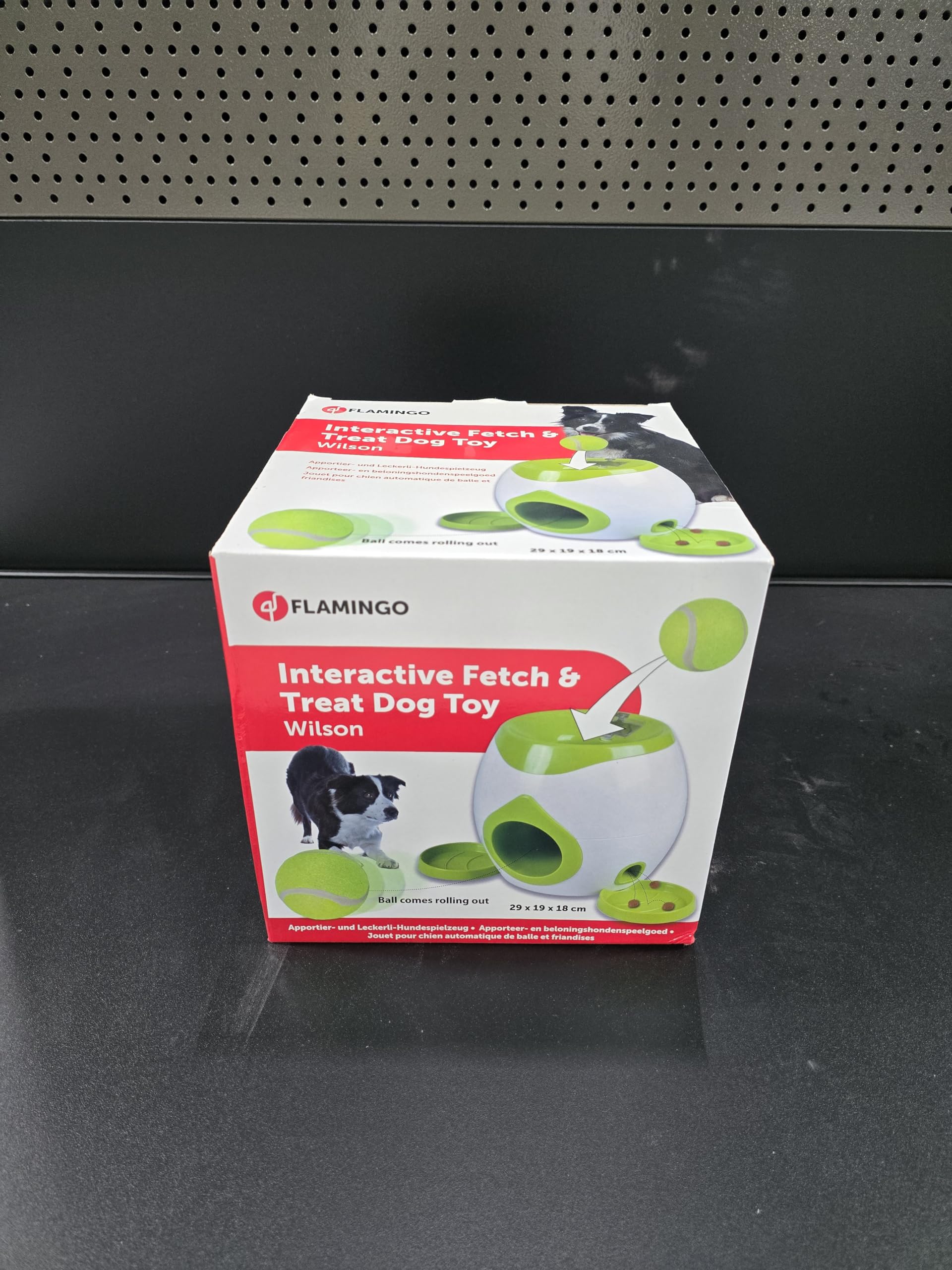 Flamingo Wilga Hundeball - TPR Mit Bambus, 7,6 Cm Mit Überraschungsball Innen